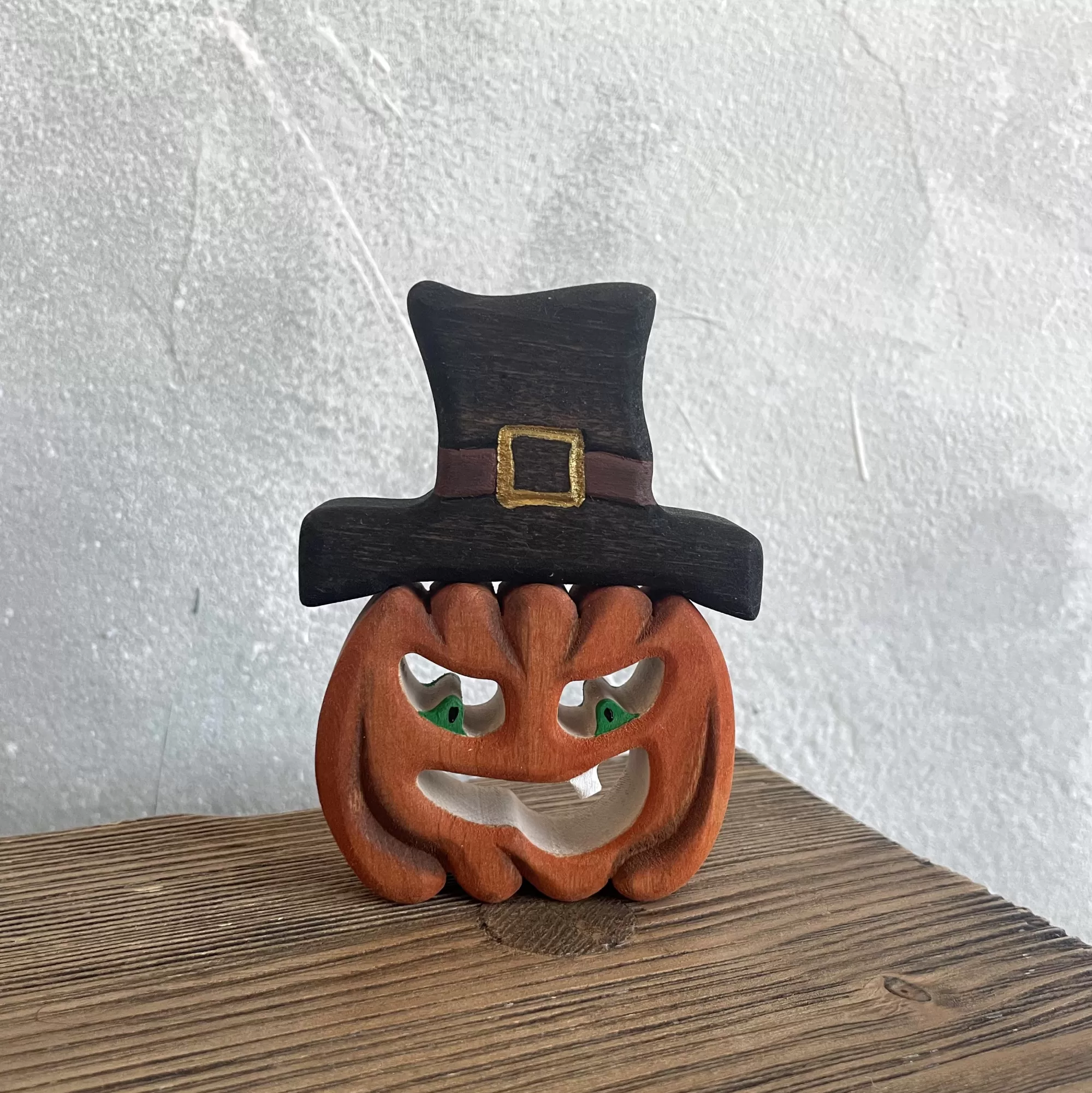 Forest Melody Stories & Tales-Wooden Pumpkin With Hat