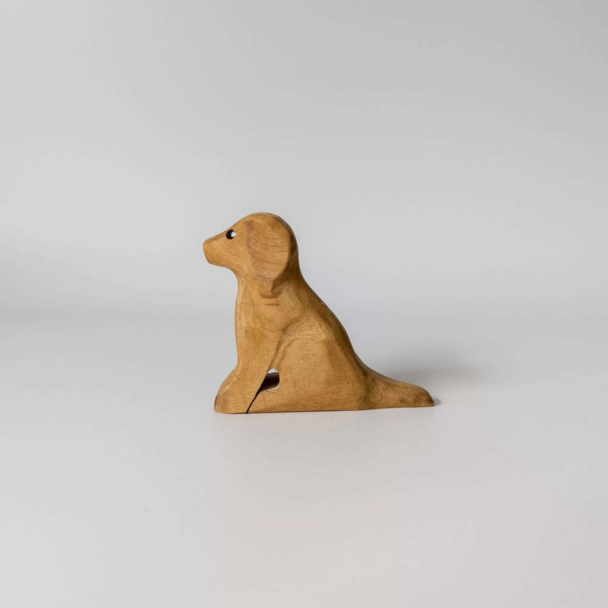 NOM Handcrafted Waldorf Inspired-Wooden Puppy Sitting