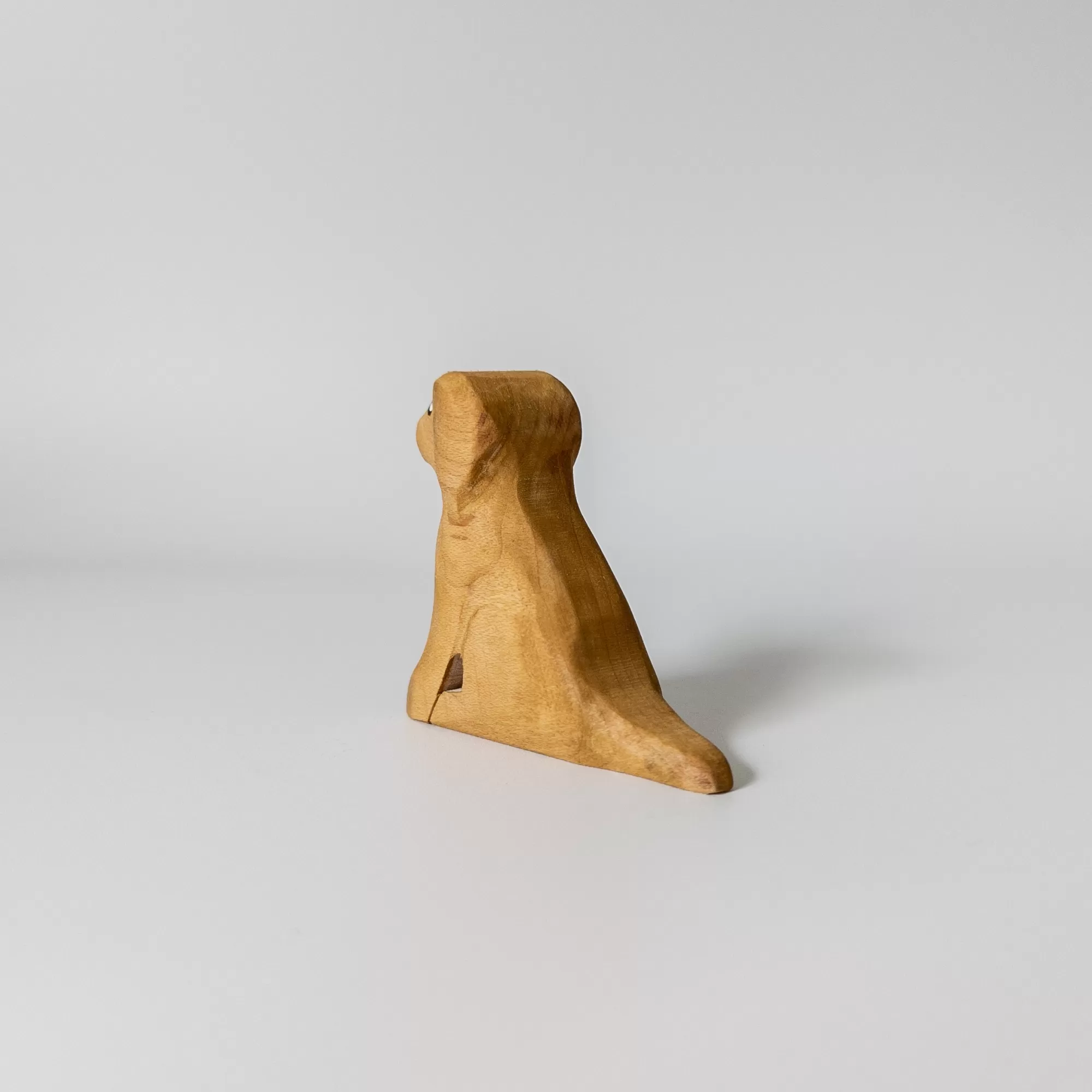 NOM Handcrafted Waldorf Inspired-Wooden Puppy Sitting