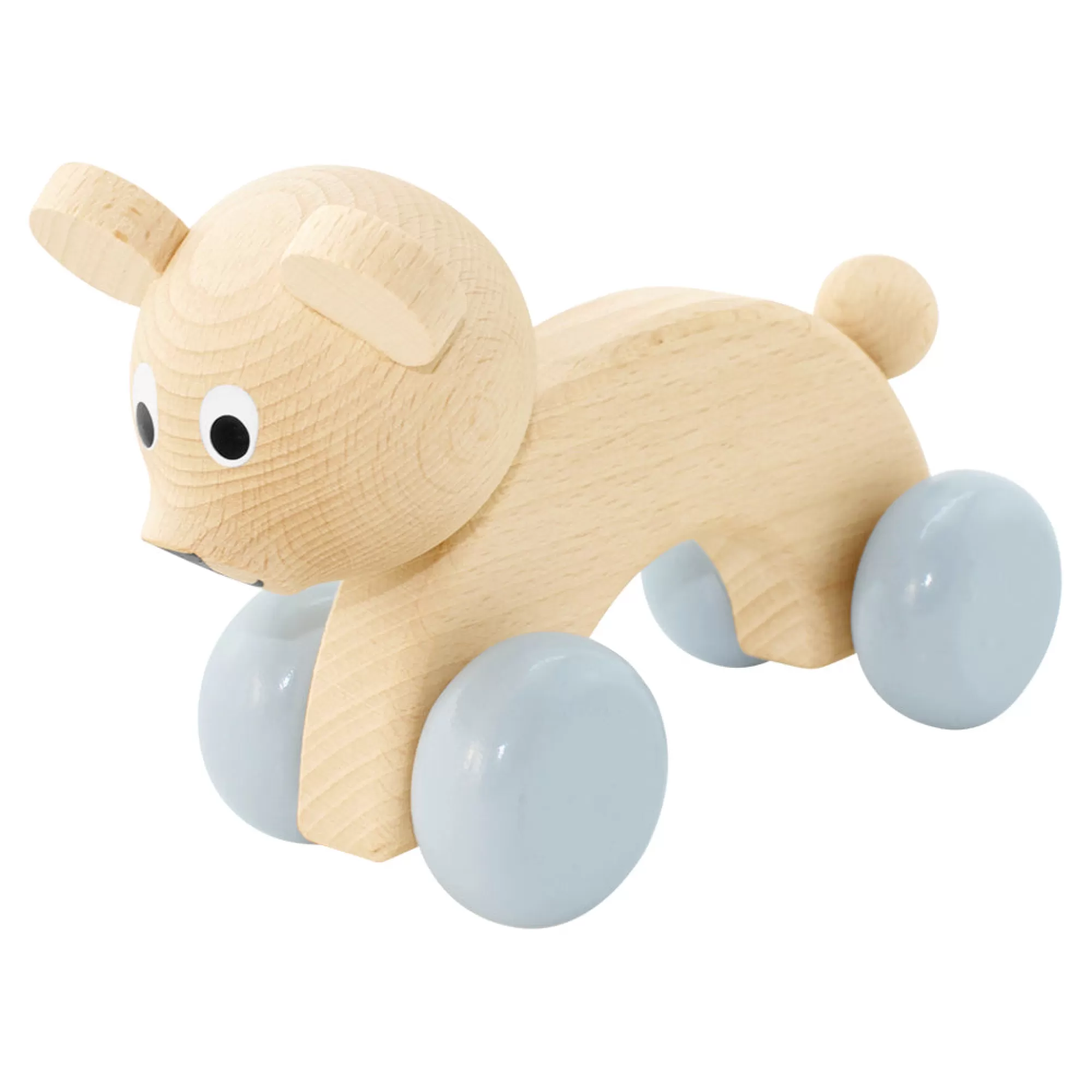 Miva Vacov Push & Pull Along-Wooden Push Along Bear - Morrisey