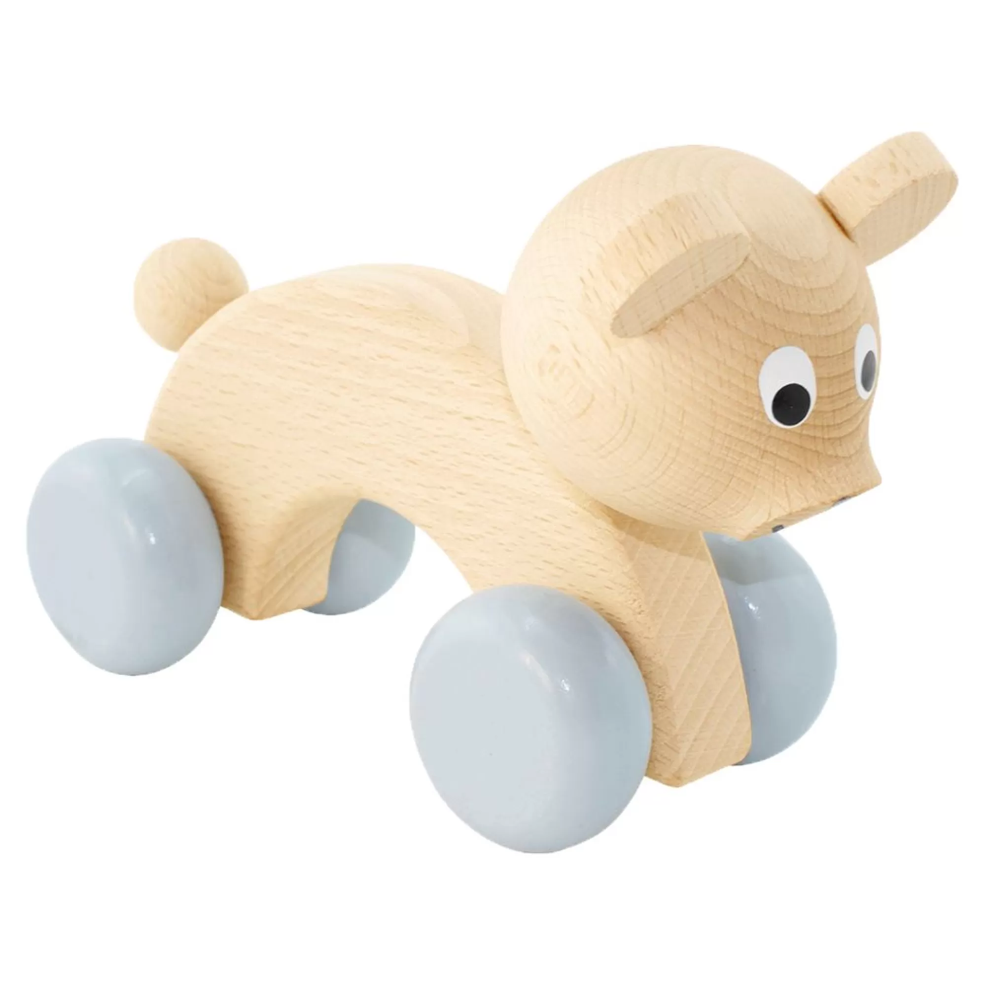 Miva Vacov Push & Pull Along-Wooden Push Along Bear - Morrisey