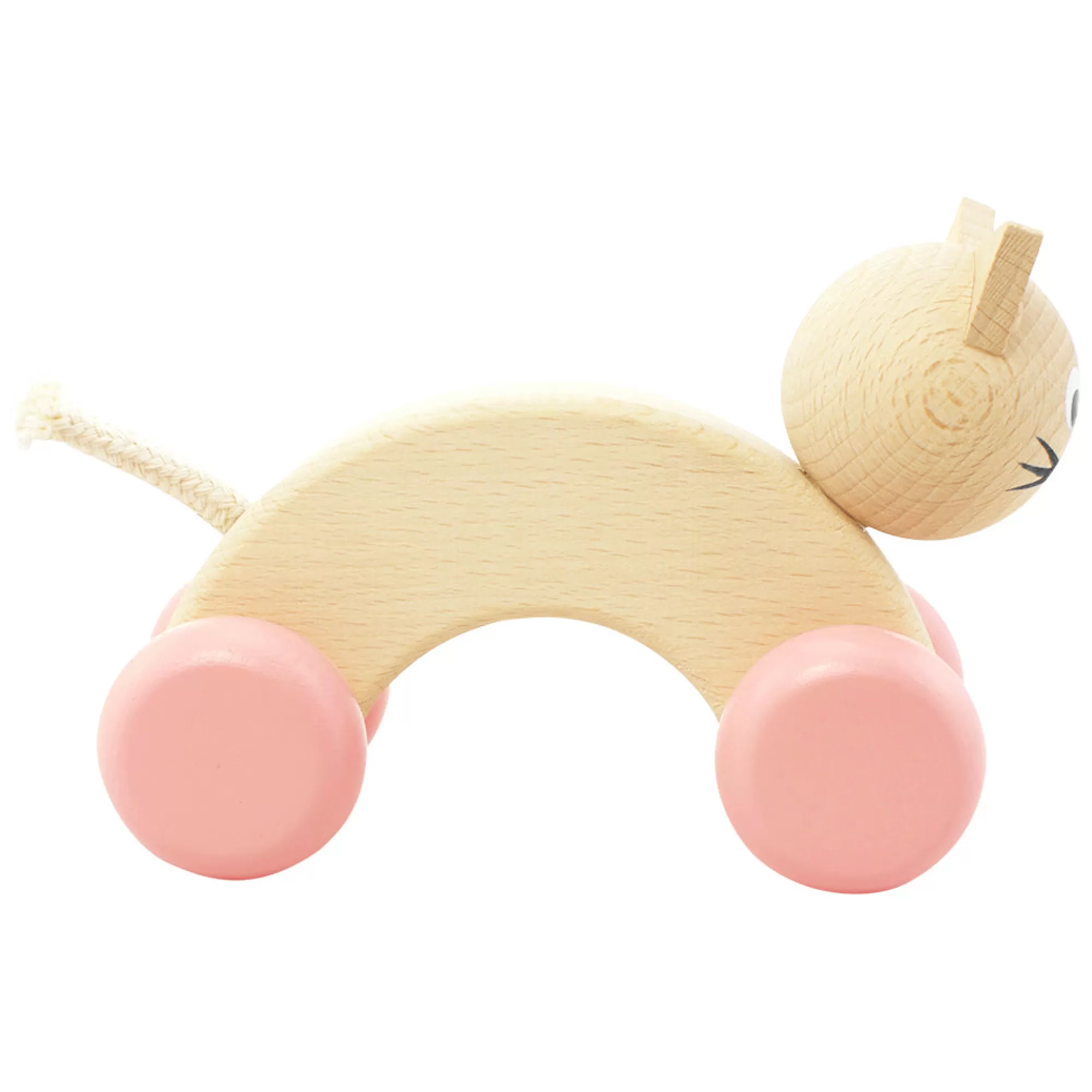 Miva Vacov Push & Pull Along-Wooden Push Along Cat - Lilly