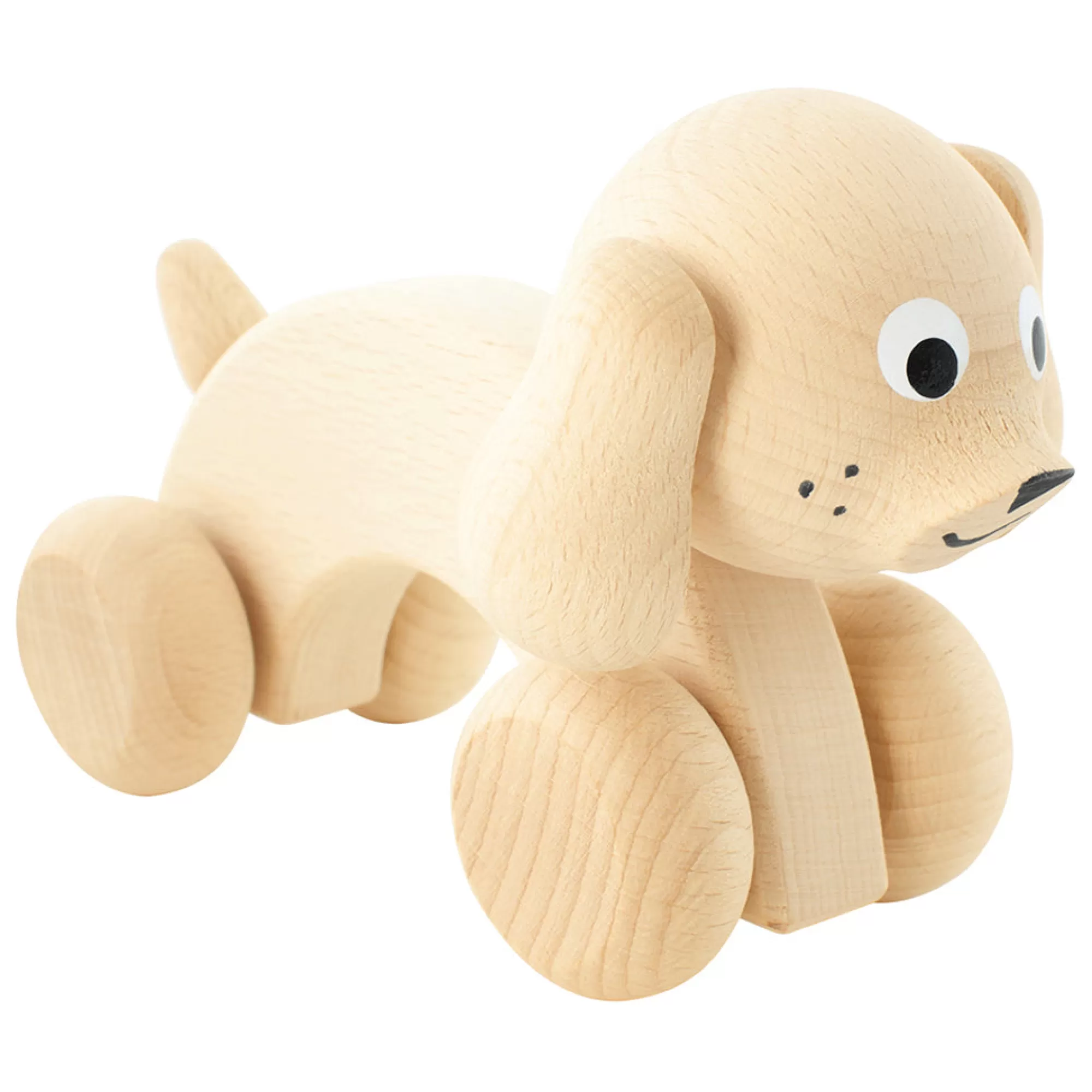 Miva Vacov Push & Pull Along-Wooden Push Along Dog - Harley