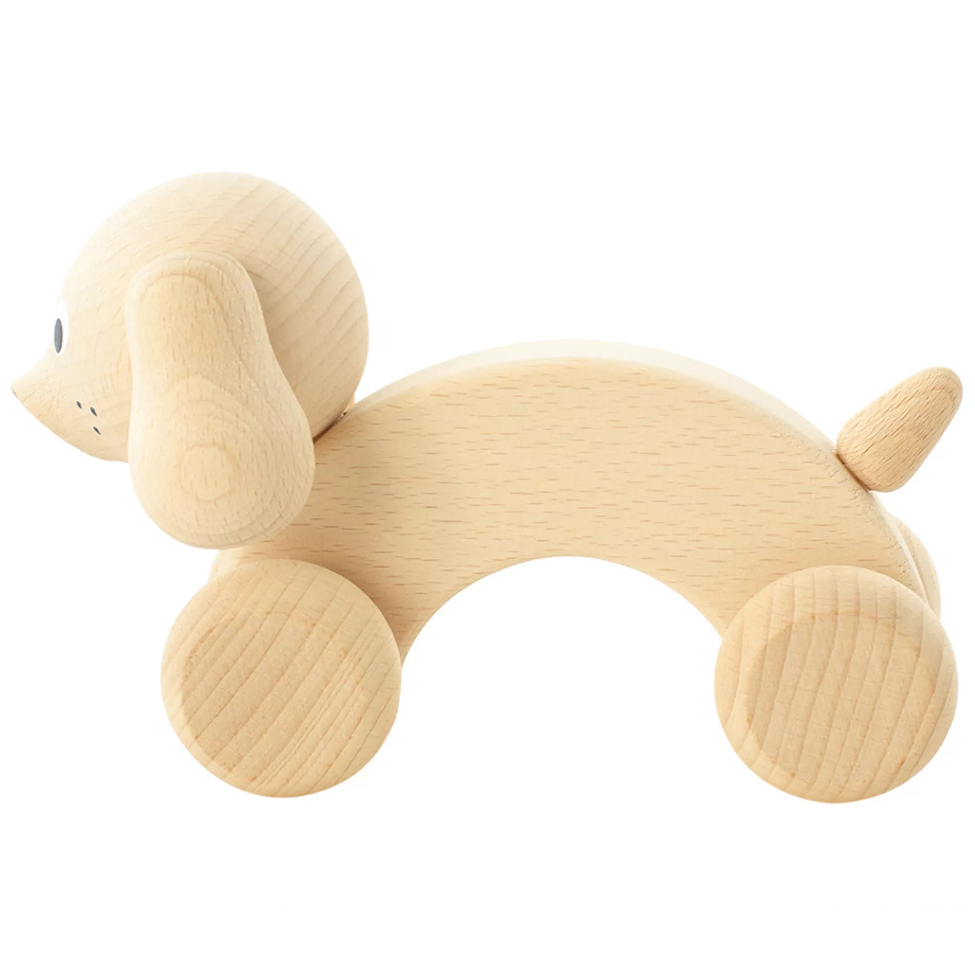 Miva Vacov Push & Pull Along-Wooden Push Along Dog - Harley