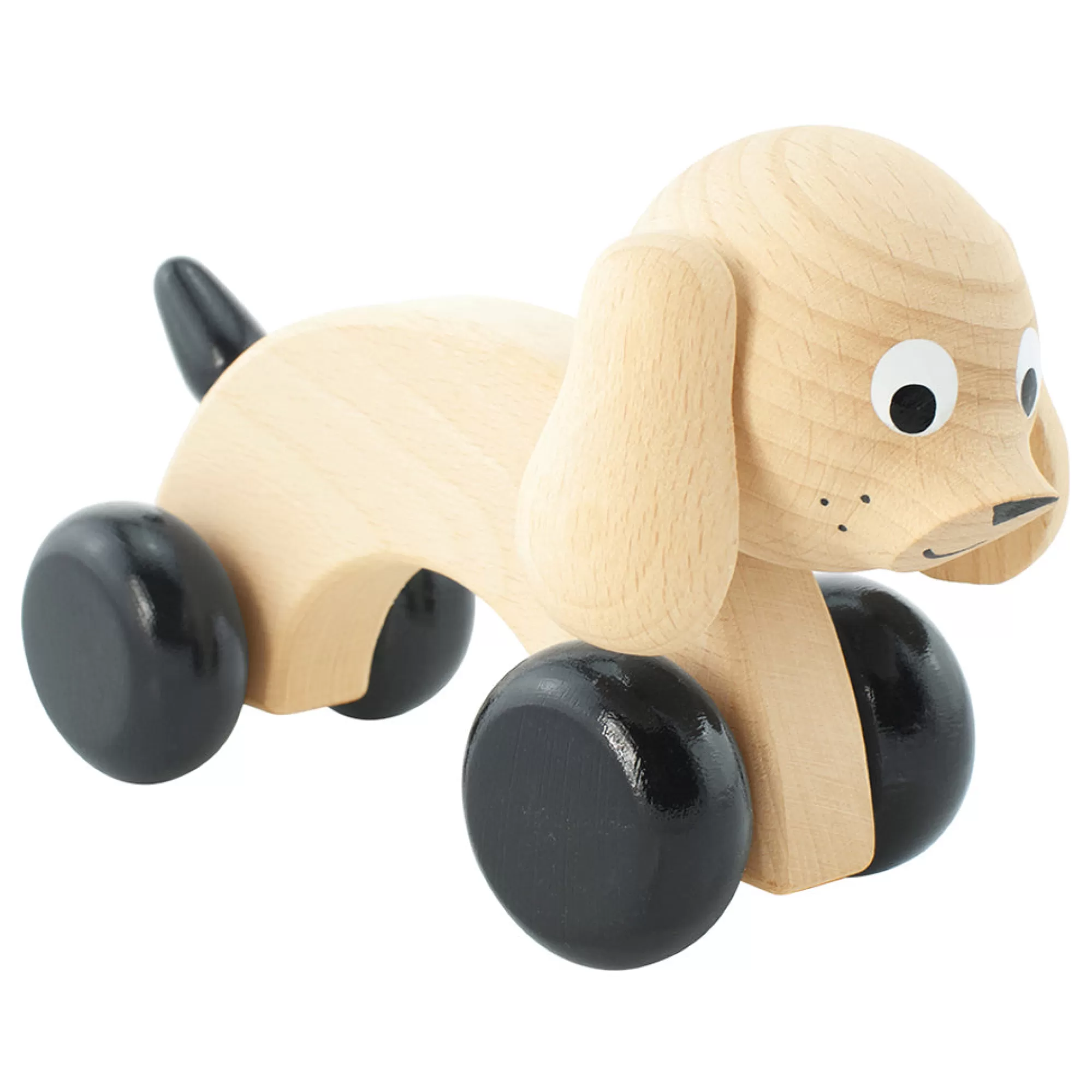 Miva Vacov Push & Pull Along-Wooden Push Along Dog - Ivy