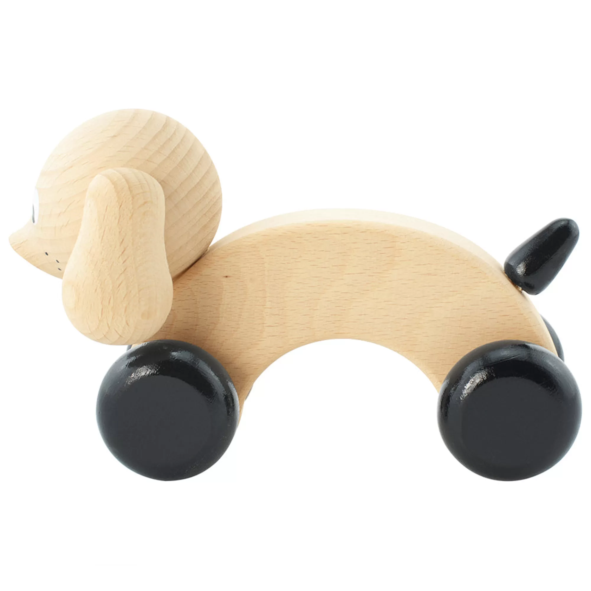 Miva Vacov Push & Pull Along-Wooden Push Along Dog - Ivy