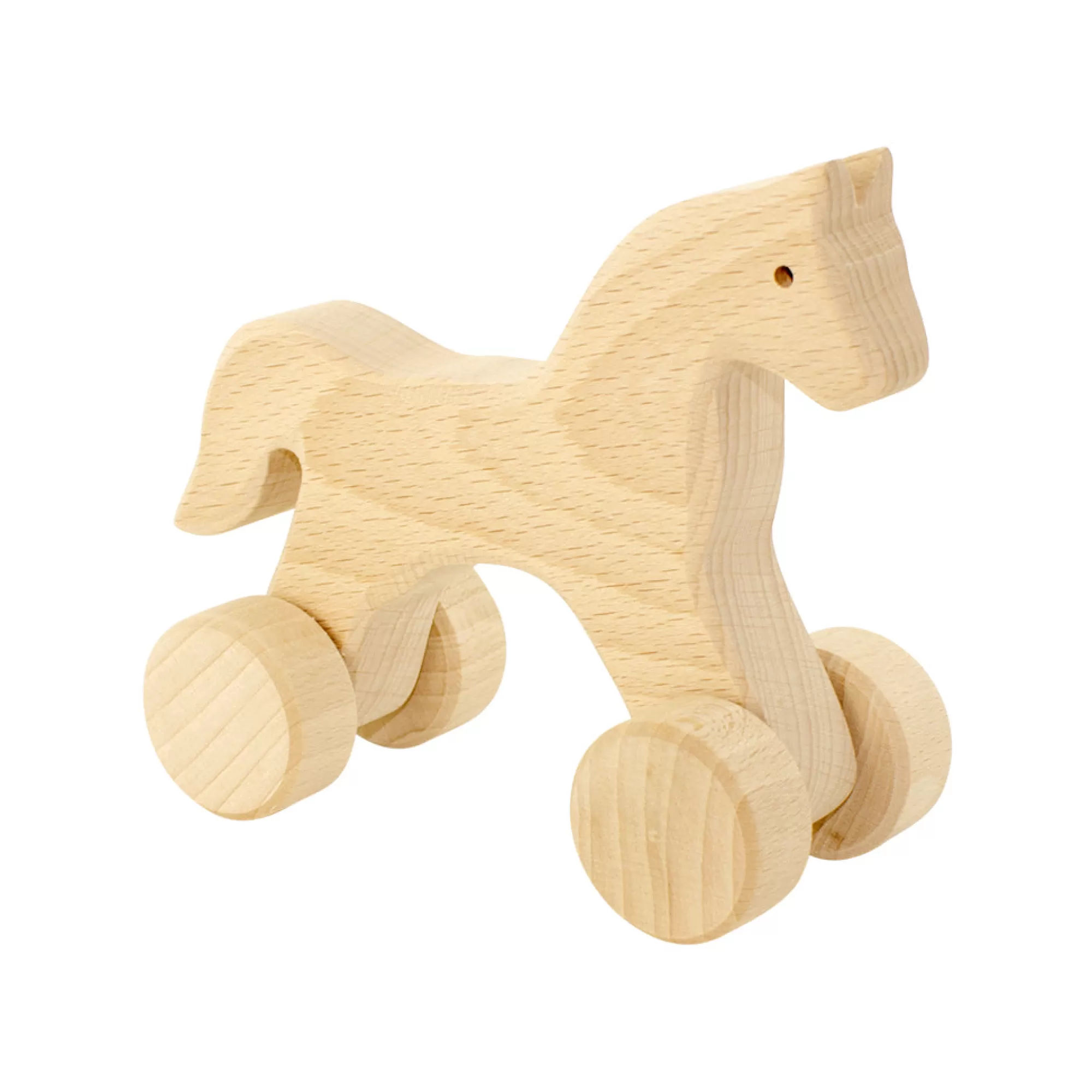 Jasio Push & Pull Along-Wooden Push Along Horse - Abby