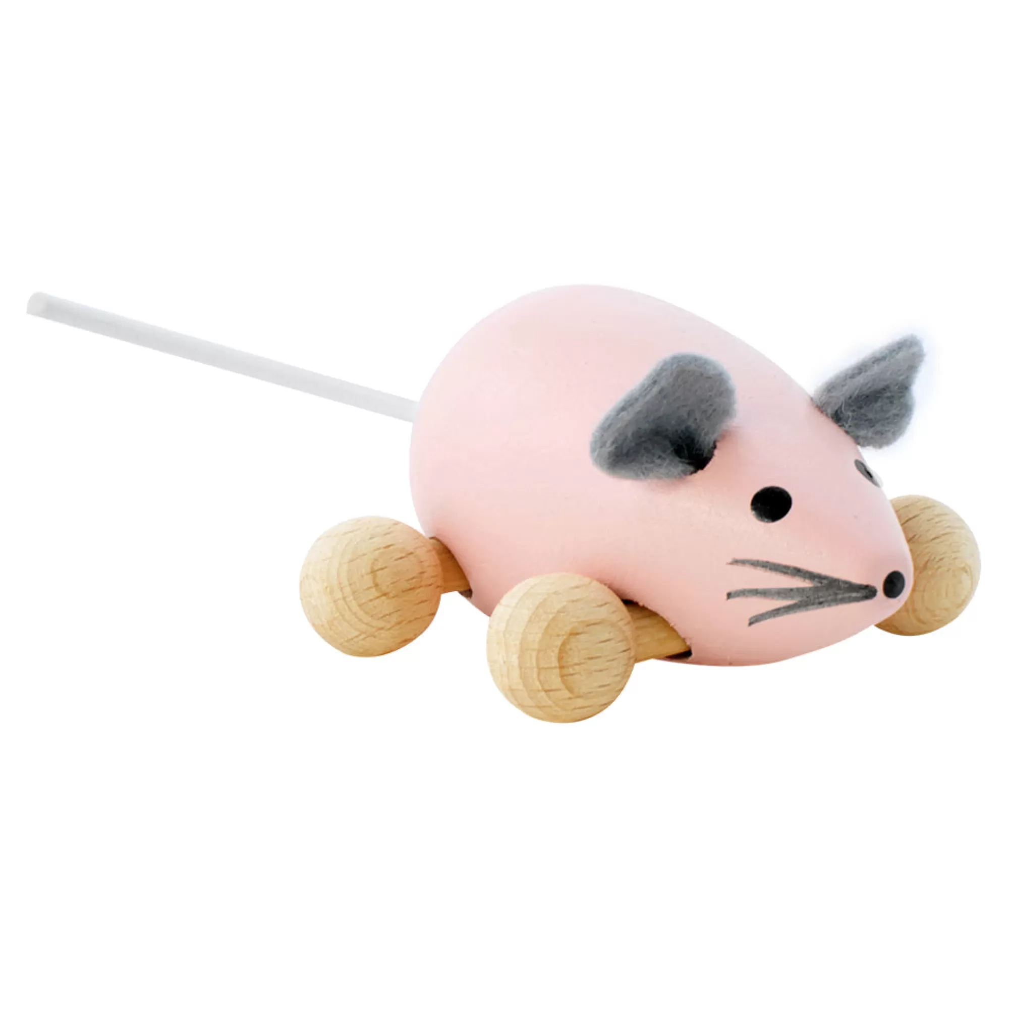 Miva Vacov Push & Pull Along-Wooden Push Along Mouse - Daphne