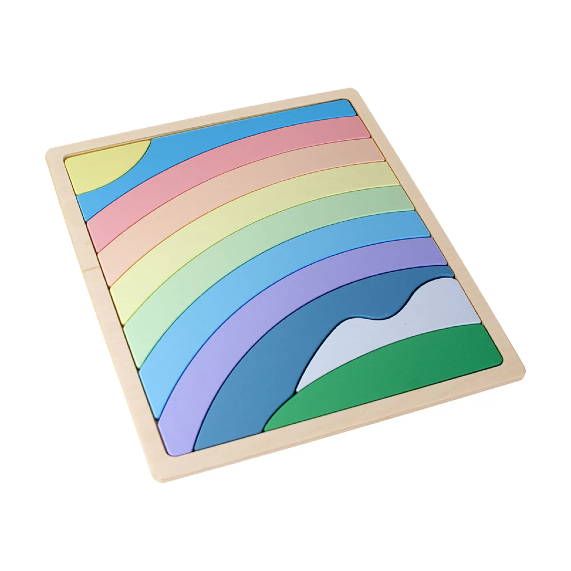 Playful Wood Puzzles-Wooden Puzzle - Rainbow