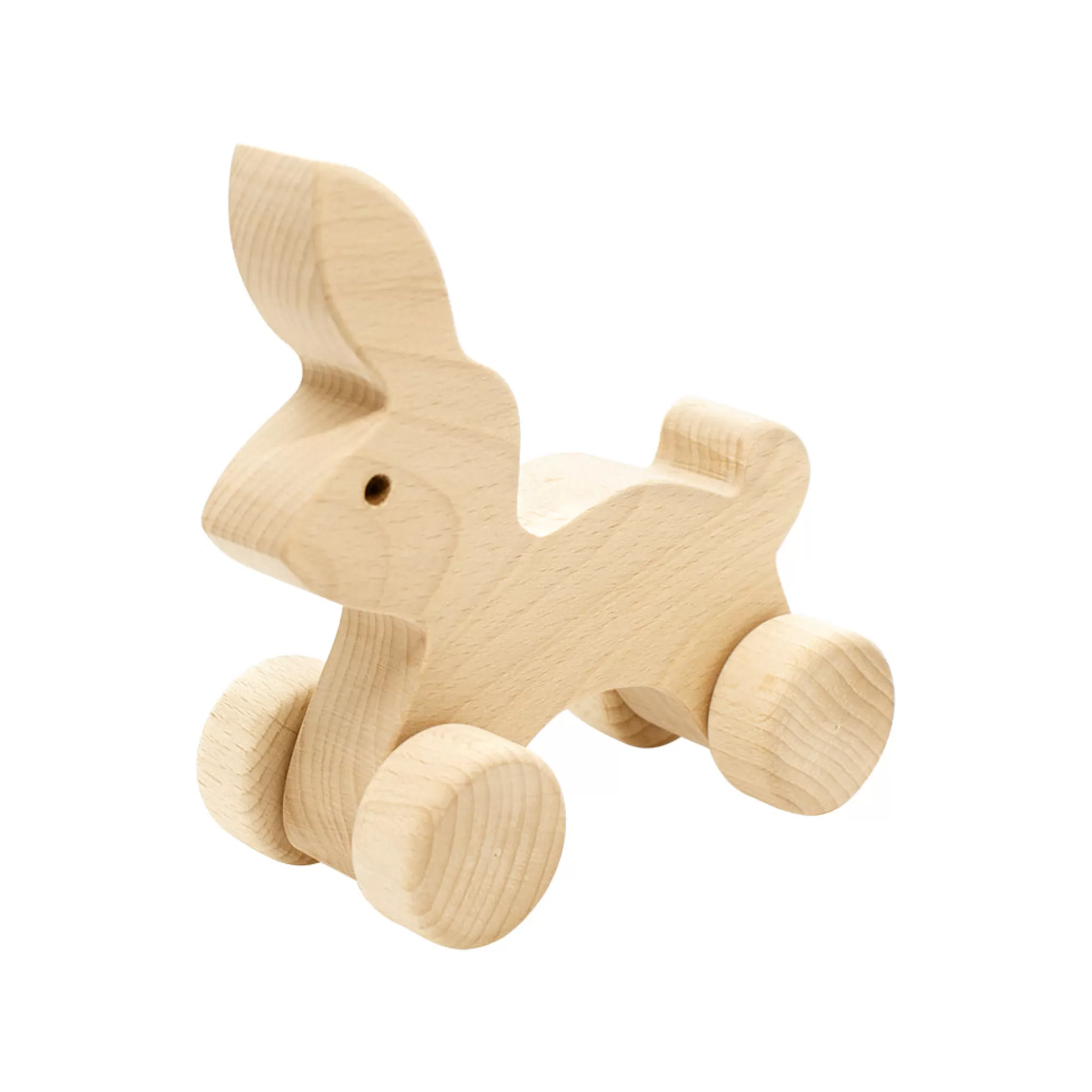 Jasio Push & Pull Along-Wooden Rabbit Push Along - Hoppy