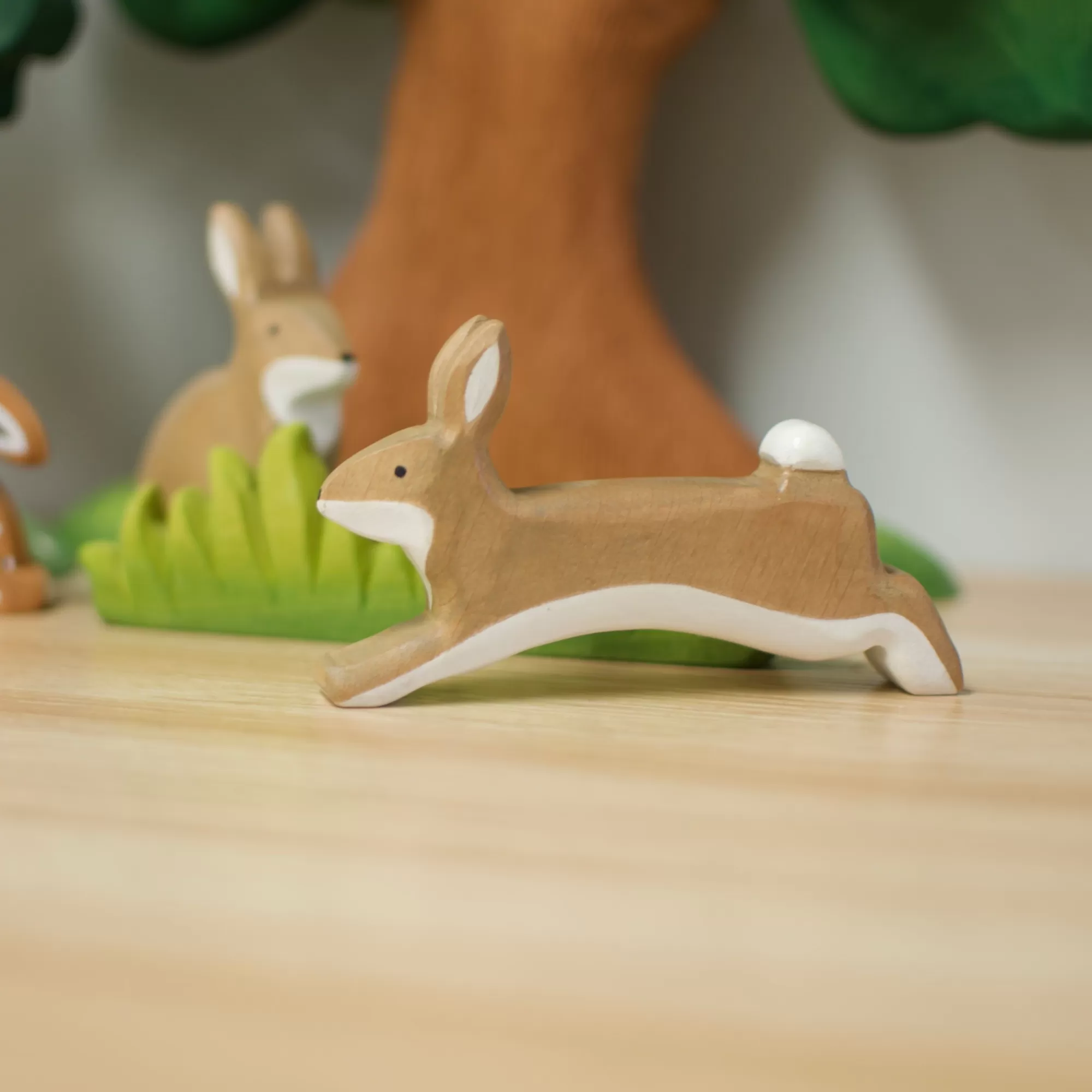 Forest Melody Waldorf Inspired-Wooden Running Hare