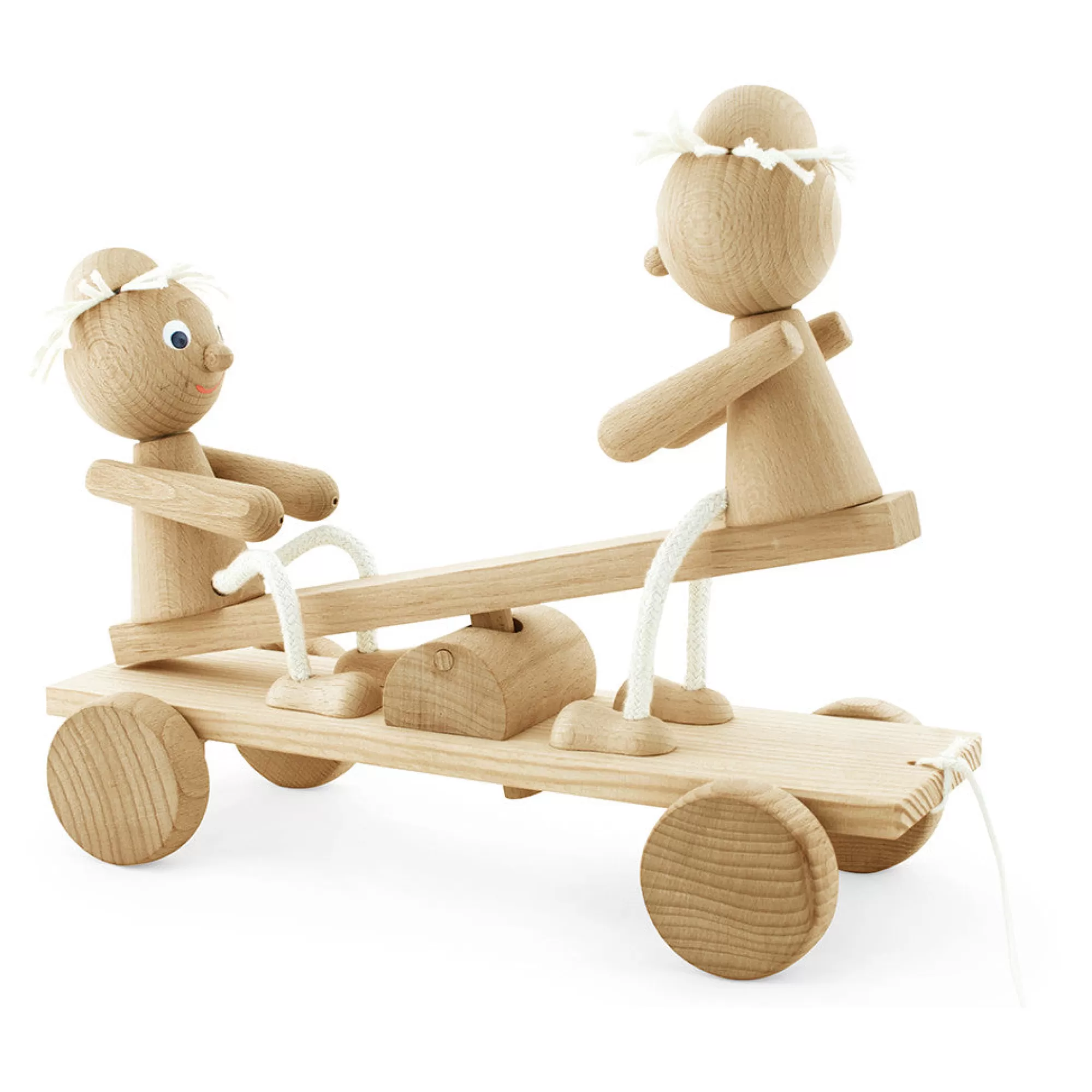 Miva Vacov Push & Pull Along-Wooden See Saw Pull Along - Bill & Ben