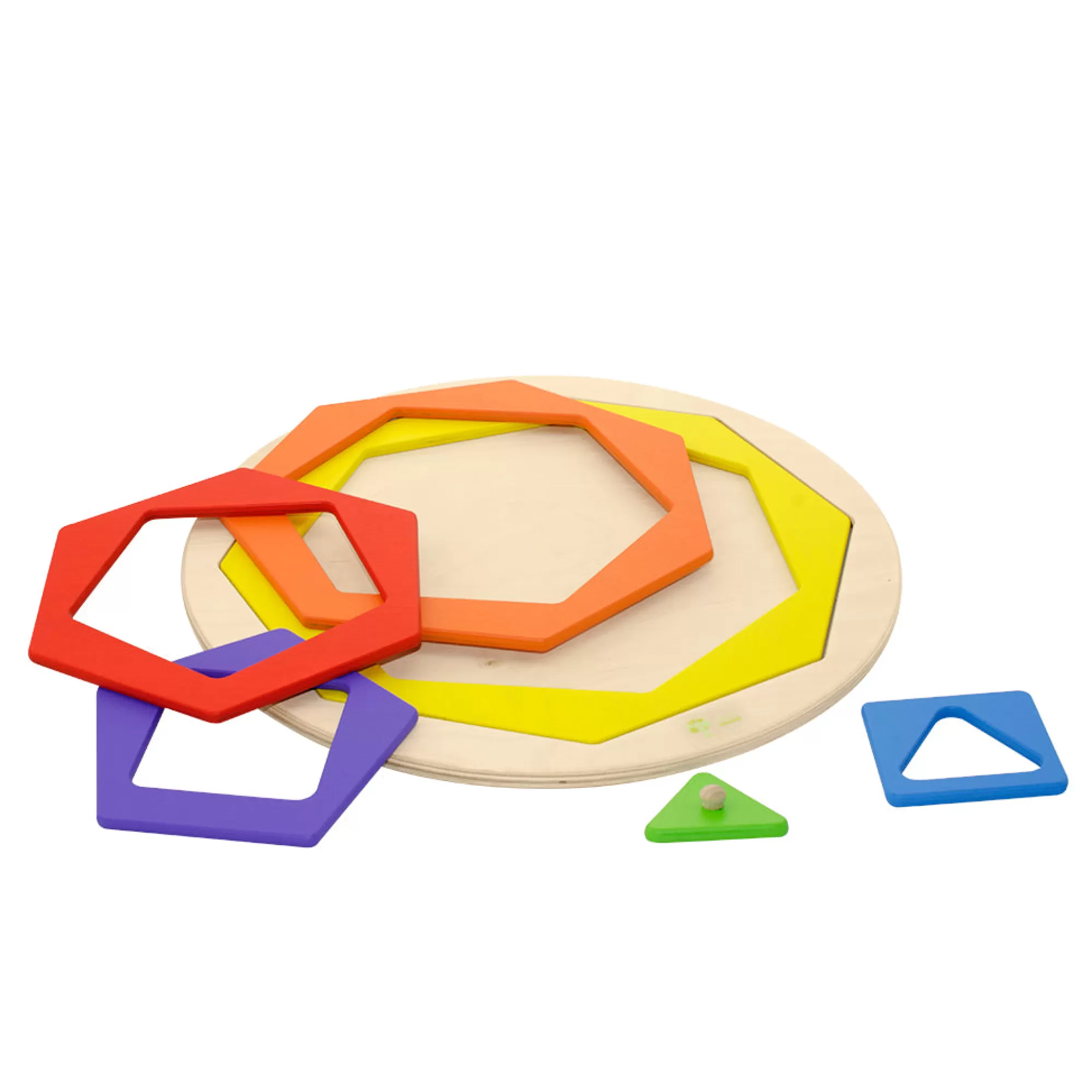 Playful Wood Montessori Toys-Wooden Shape Puzzle