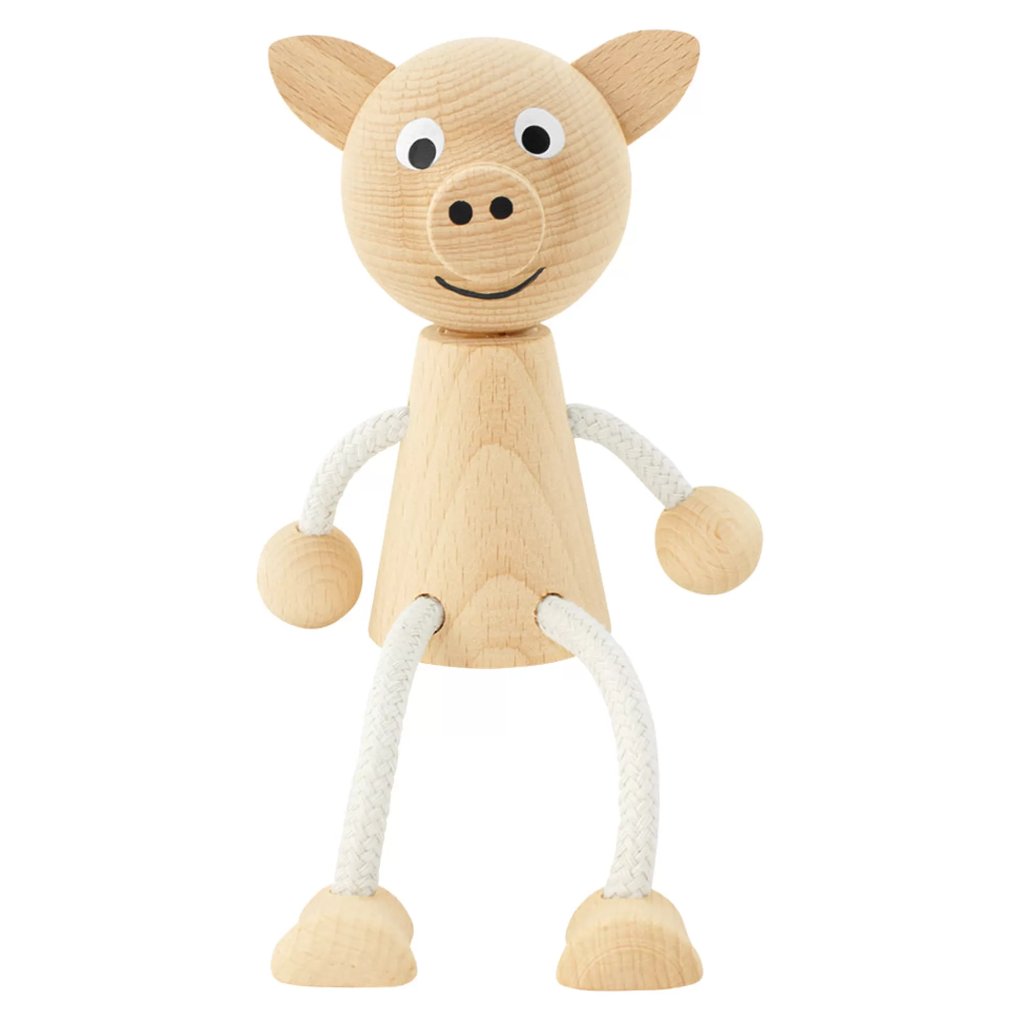 Miva Vacov Farm Animals-Wooden Sitting Pig - Hamilton