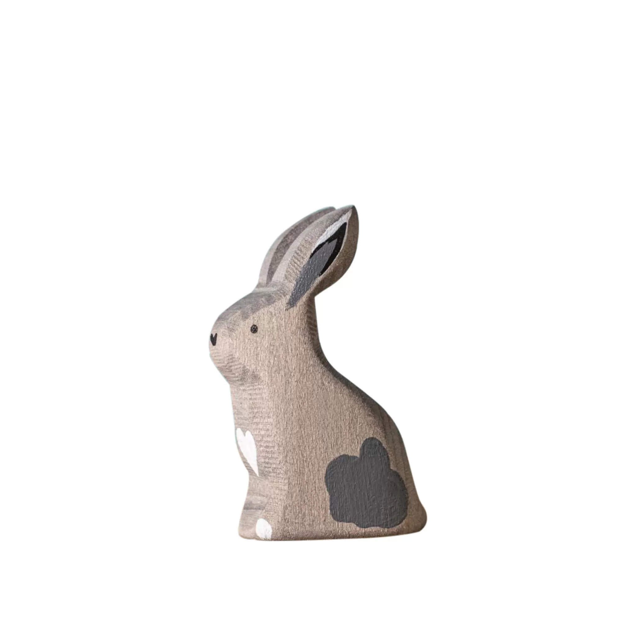 Bumbu Toys Forest Animals-Wooden Sitting Rabbit - Grey