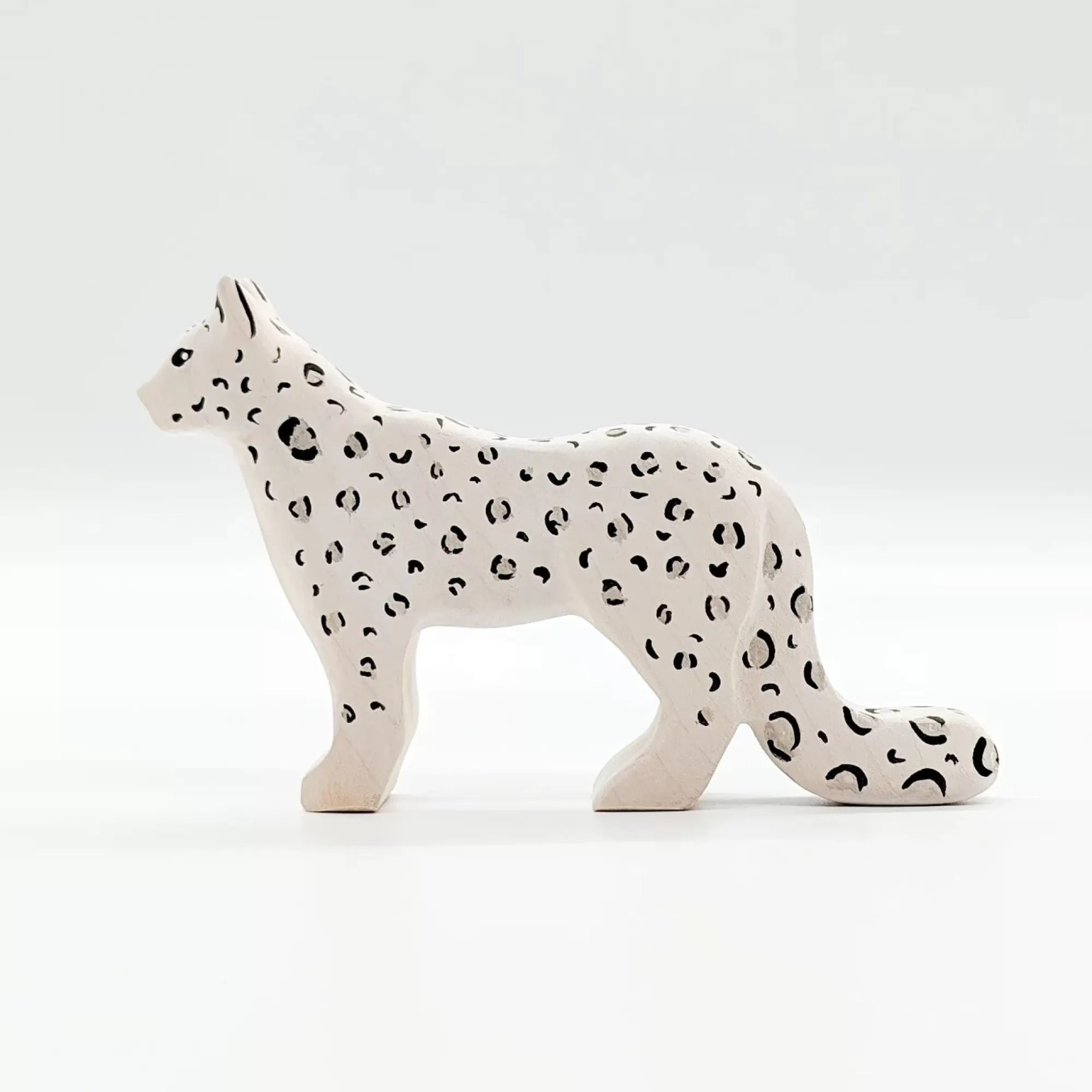 NOM Handcrafted Waldorf Inspired-Wooden Snow Leopard - Mother