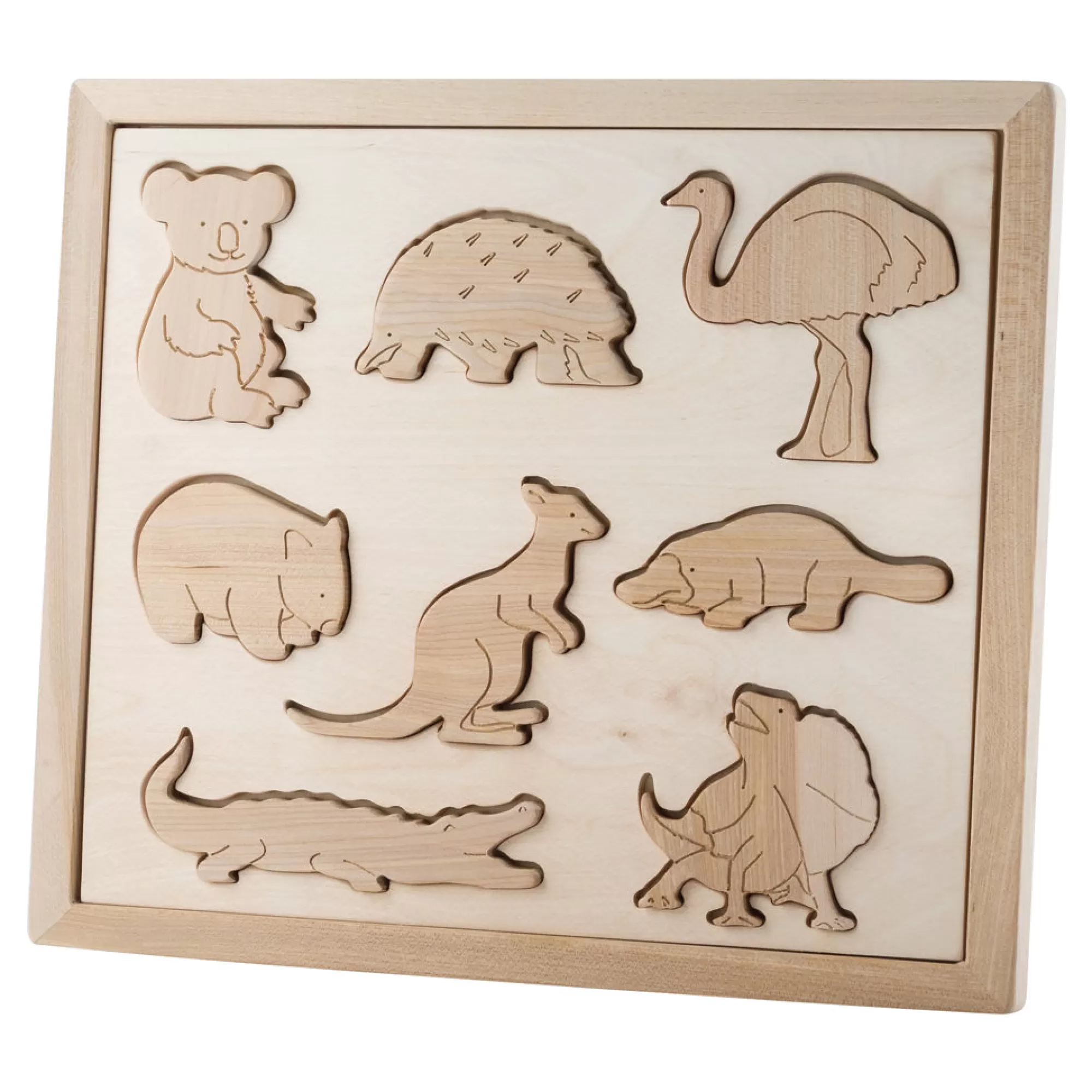 Kubi Dubi Montessori Toys-Wooden Sorting Puzzle - Animals Of Australia