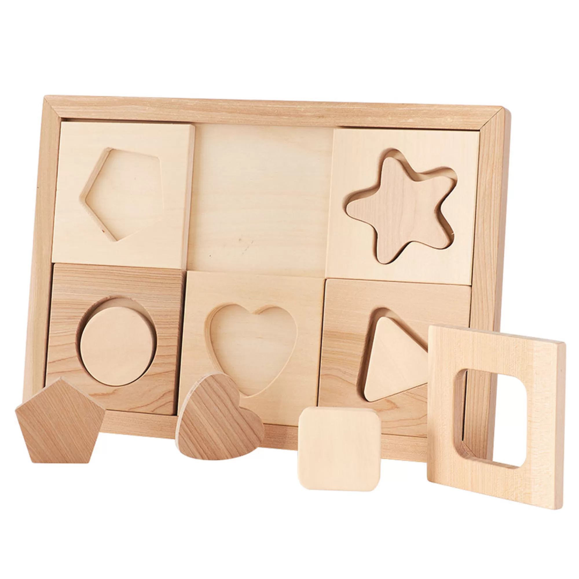 Kubi Dubi Montessori Toys-Wooden Sorting Puzzle - Geometrica