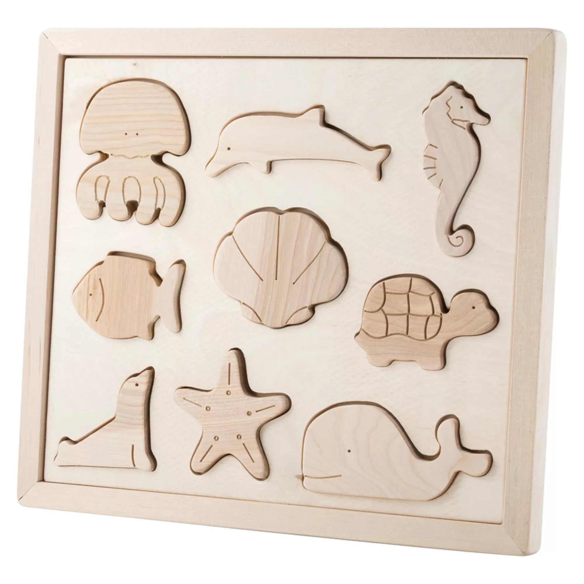 Kubi Dubi Montessori Toys-Wooden Sorting Puzzle - Sea Creatures