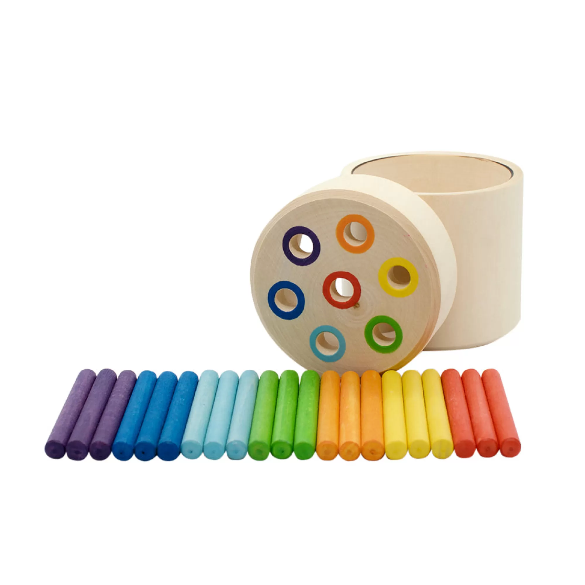 Wooden Educational Toy Montessori Toys-Wooden Sorting Sticks - Rainbow