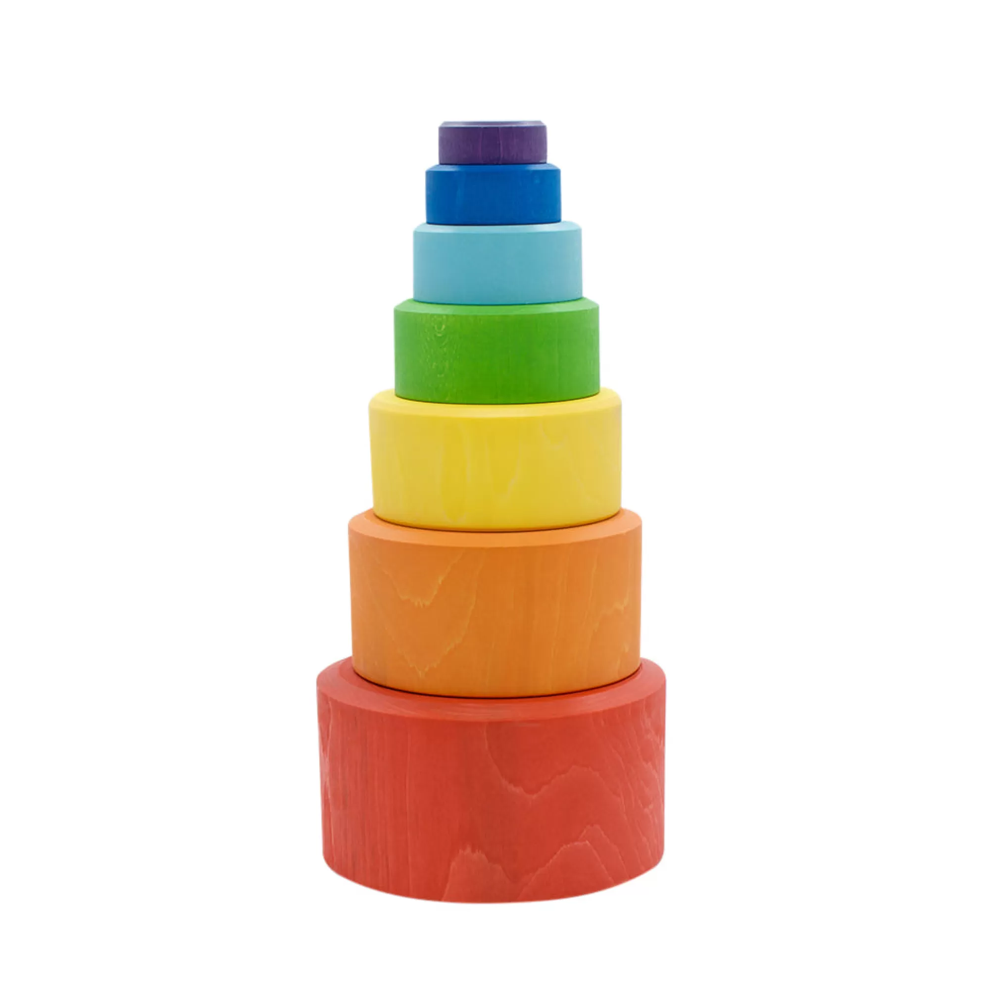 Wooden Educational Toy Montessori Toys-Wooden Stacking Bowls - Rainbow