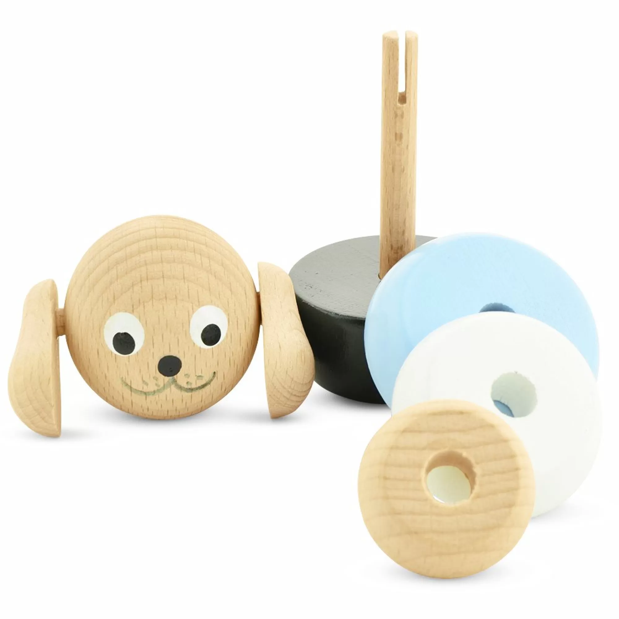 Miva Vacov Montessori Toys-Wooden Stacking Puzzle Dog - Brody