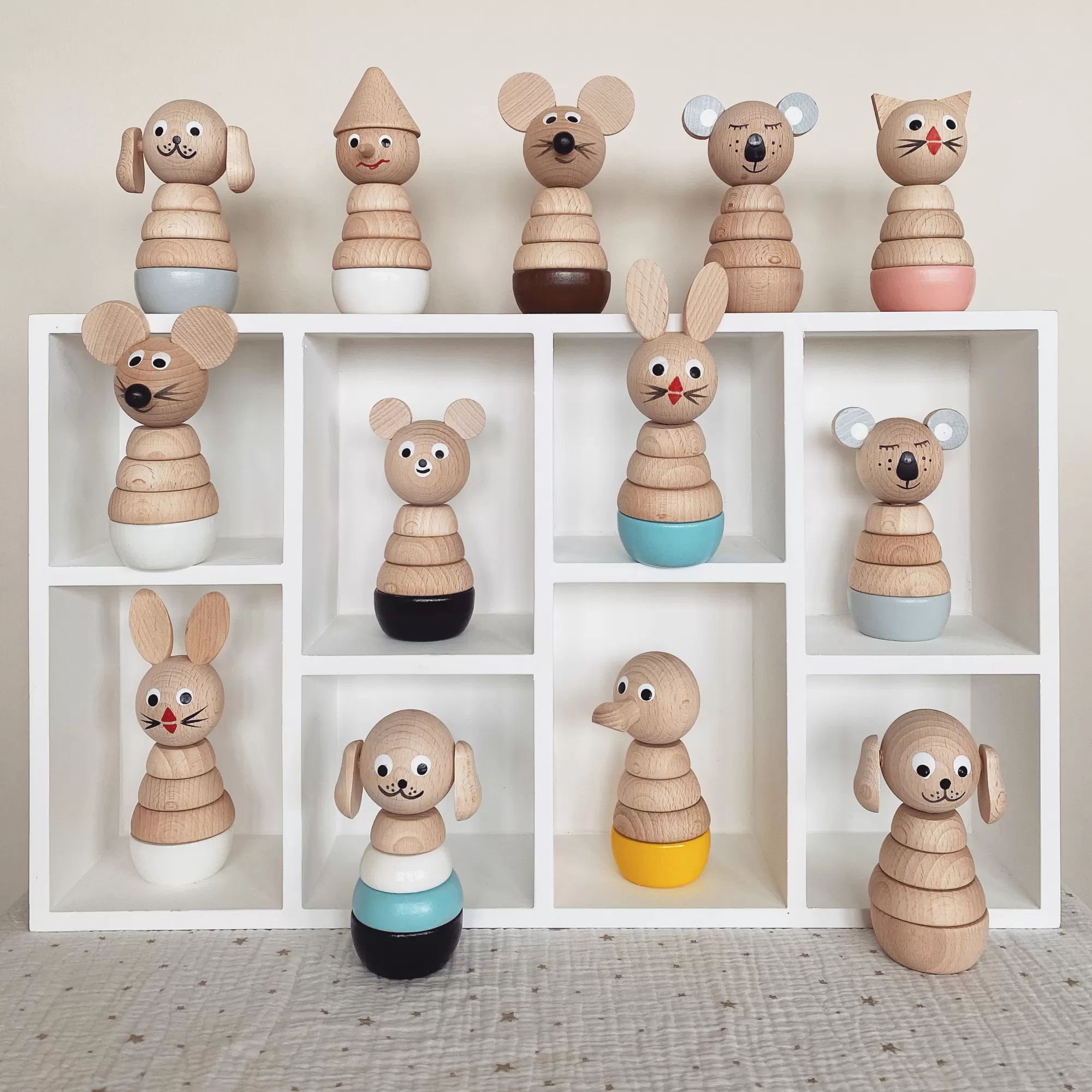 Miva Vacov Montessori Toys-Wooden Stacking Puzzle Koala - Nancy