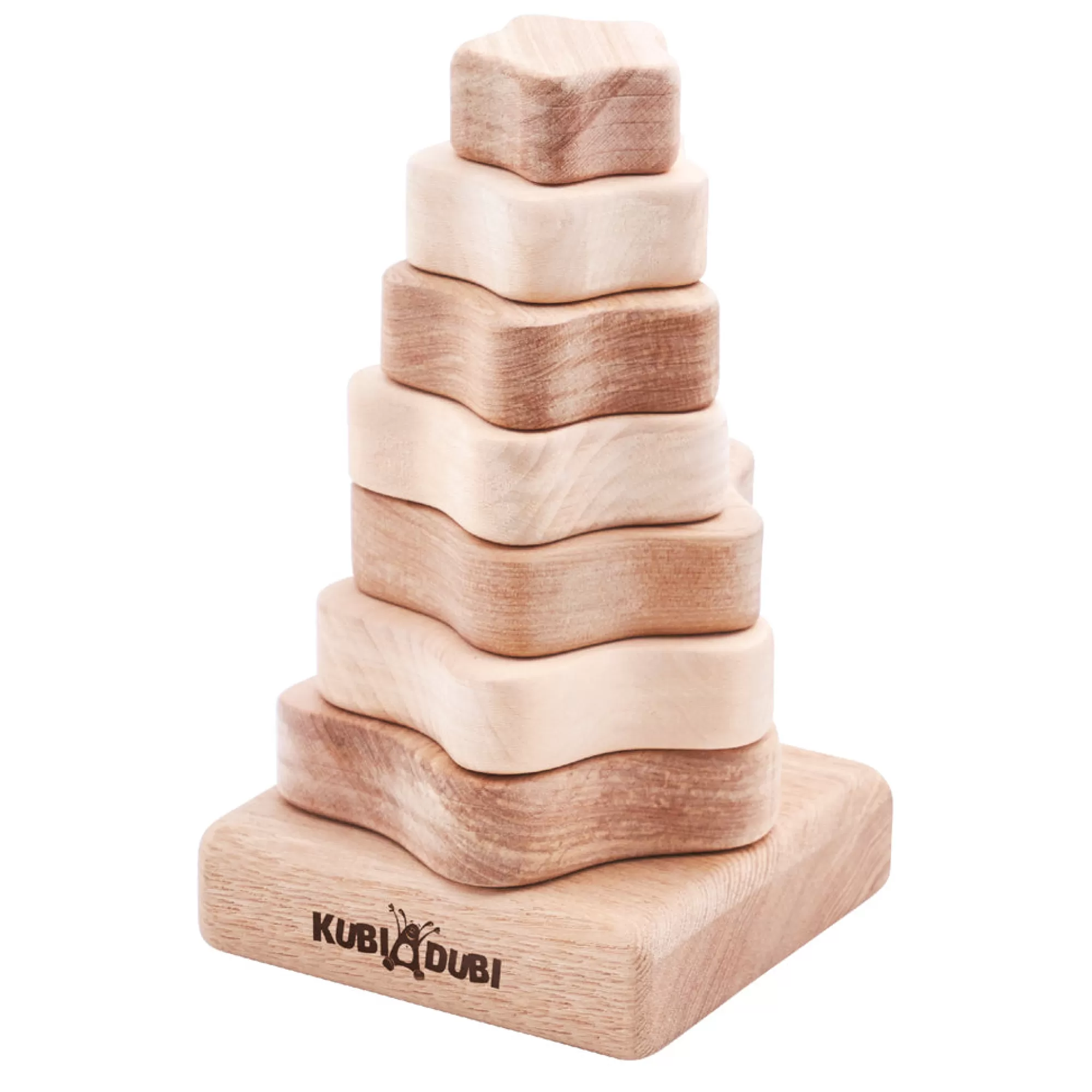 Kubi Dubi Montessori Toys-Wooden Stacking Pyramid - Modern