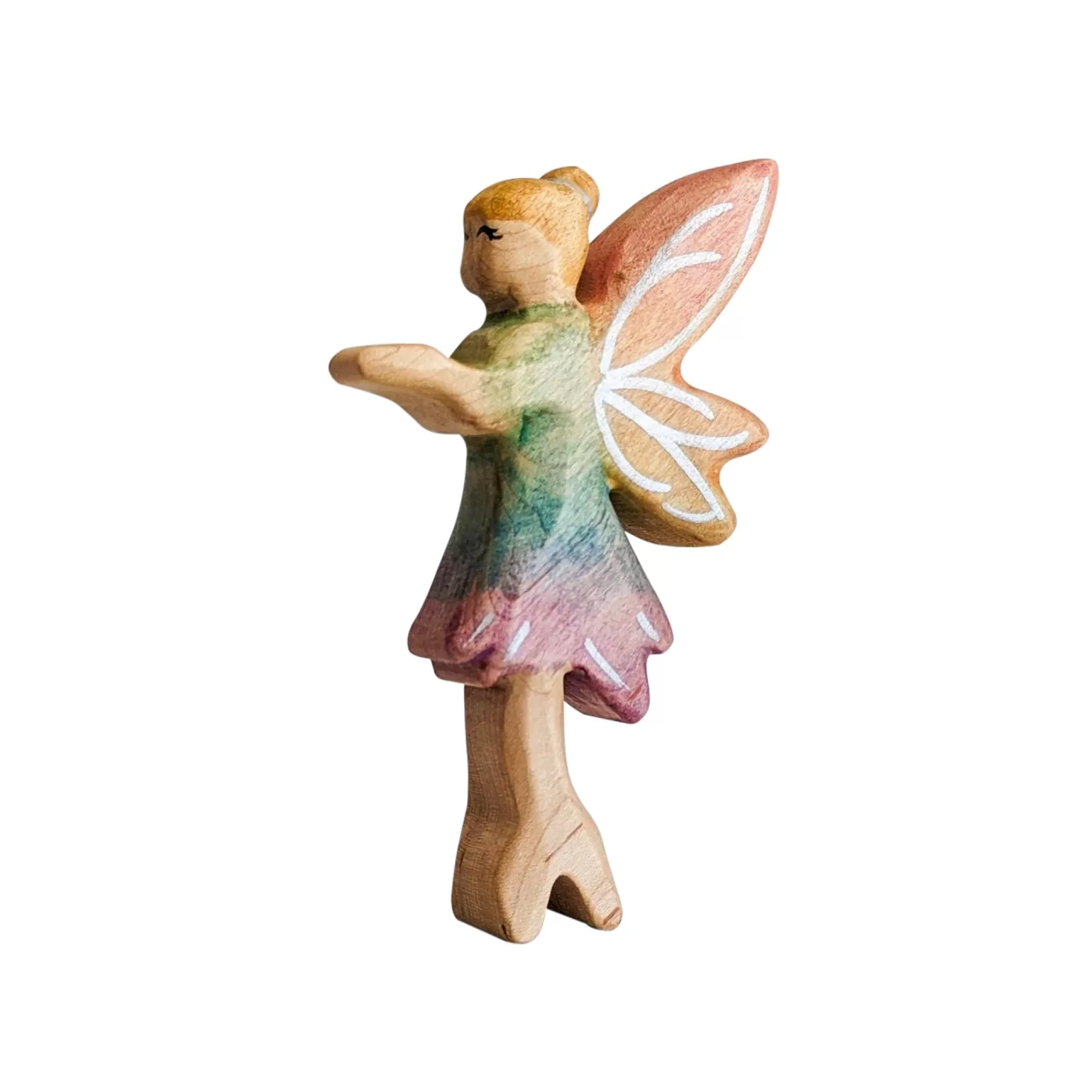 NOM Handcrafted Waldorf Inspired-Wooden Standing Fairy - Light