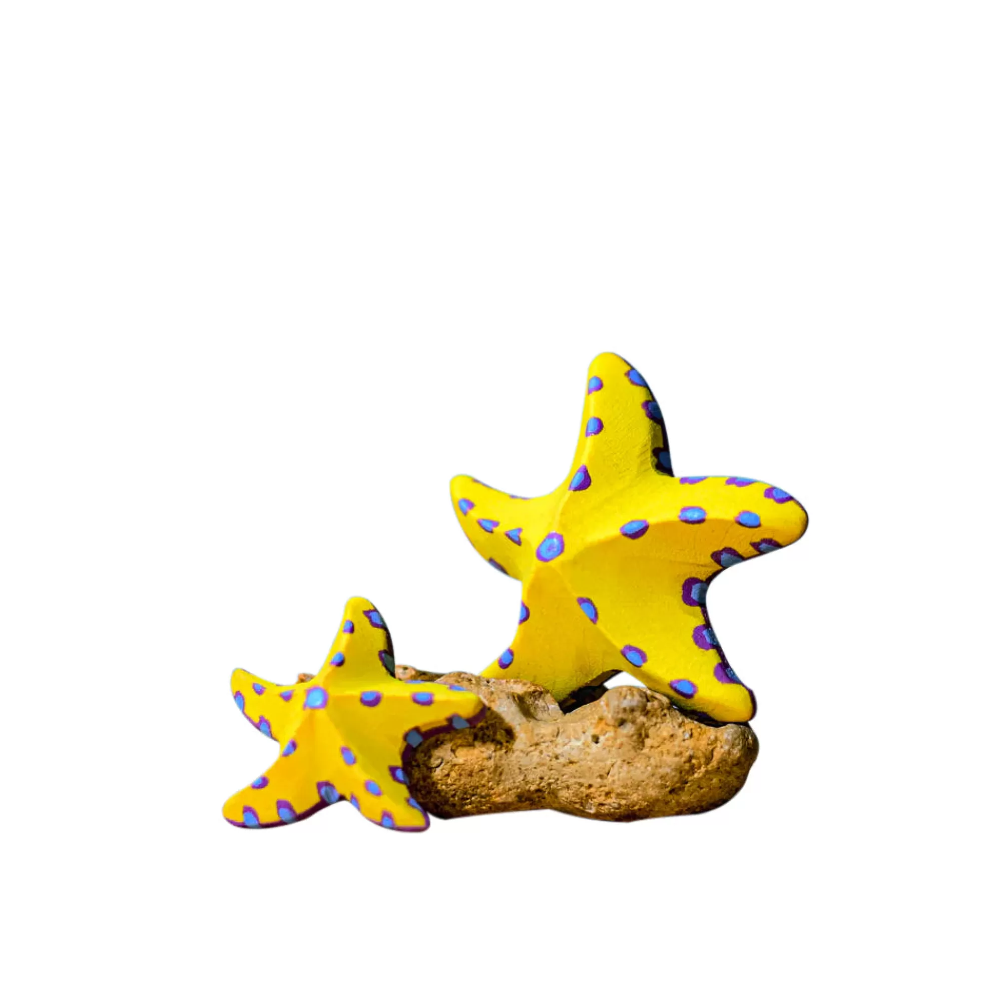 Bumbu Toys Sea Animals-Wooden Starfish Set - Yellow