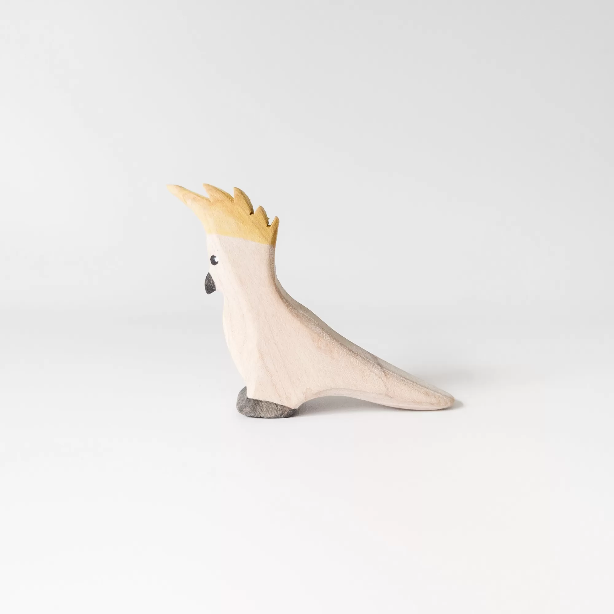 NOM Handcrafted Waldorf Inspired-Wooden Sulphur Crested Cockatoo