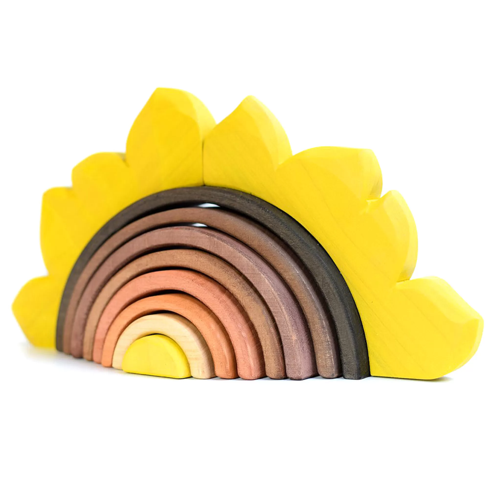 Bumbu Toys Arches & Rainbows-Wooden Sunflower Stacker