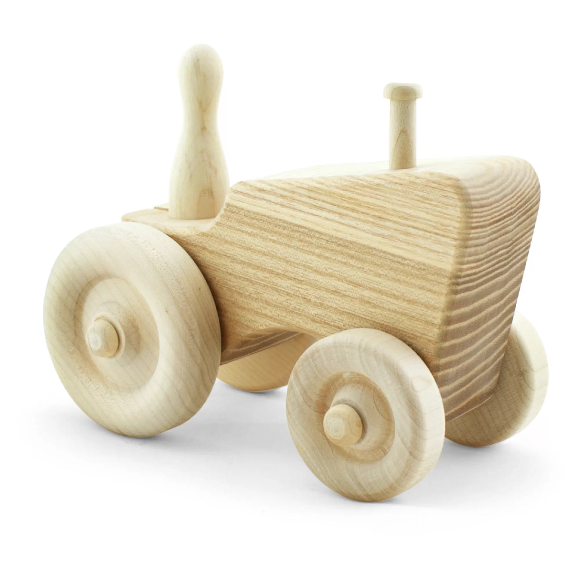 Pislik Toys Tractors-Wooden Tractor With Driver - Jake