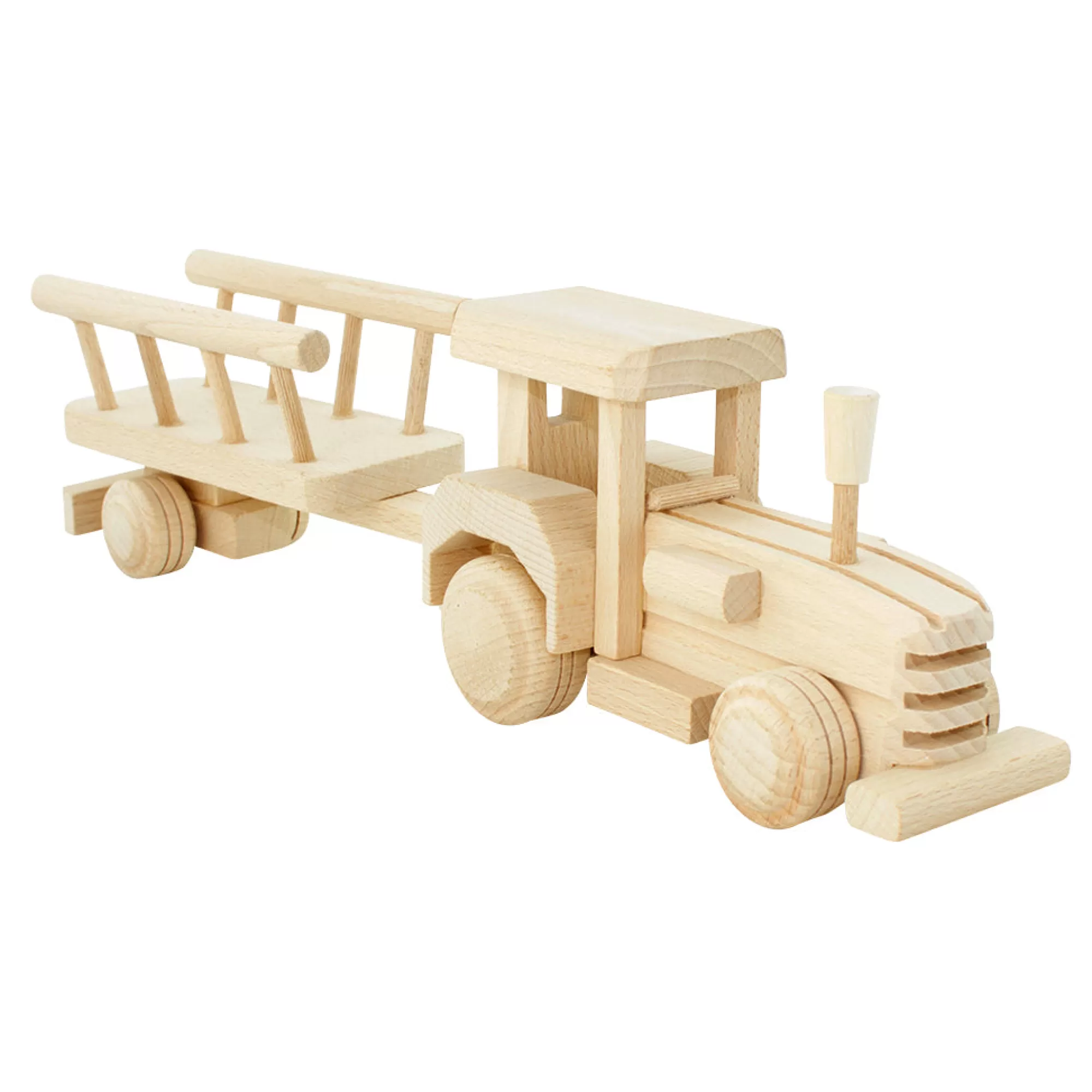 Bartu Tractors-Wooden Tractor With Trailer - Betty