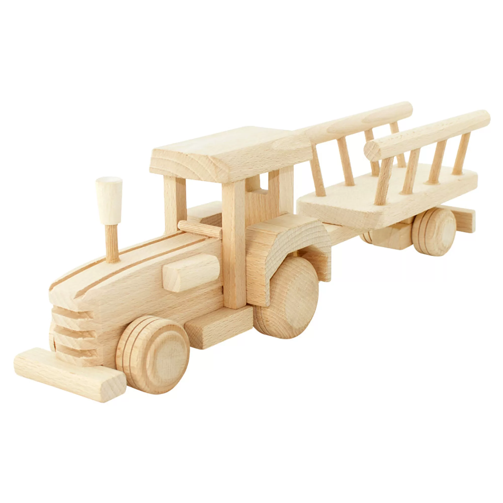 Bartu Tractors-Wooden Tractor With Trailer - Betty