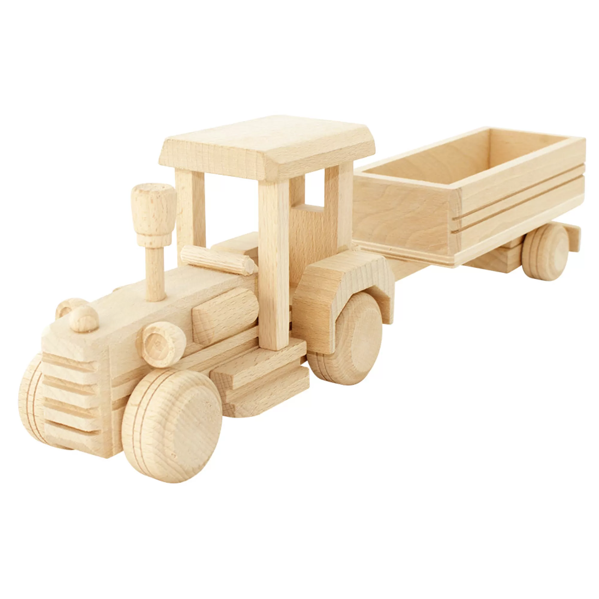 Bartu Tractors-Wooden Tractor With Trailer - Ellie