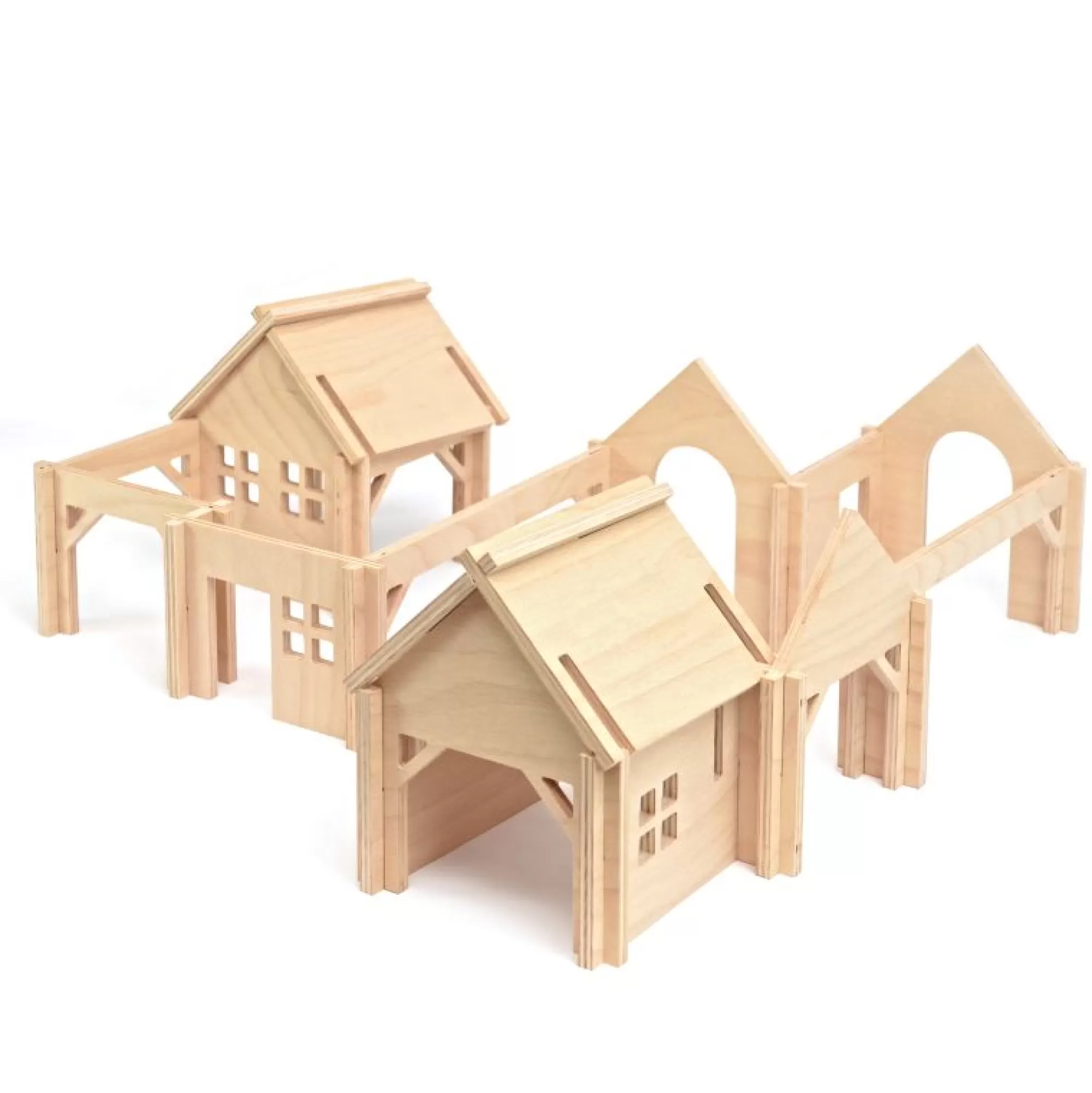 Domeczech Large Toys-Wooden Train Station - Large Set