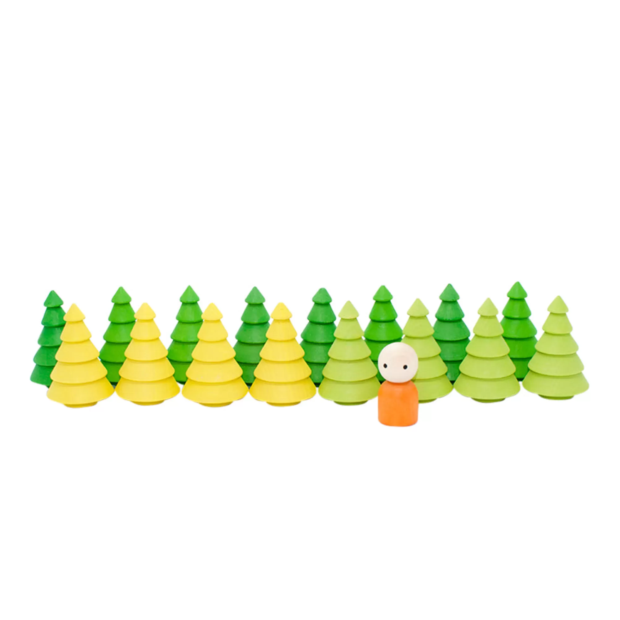 Wooden Educational Toy Wooden Trees-Wooden Tree Set - 17 Pcs Autumn