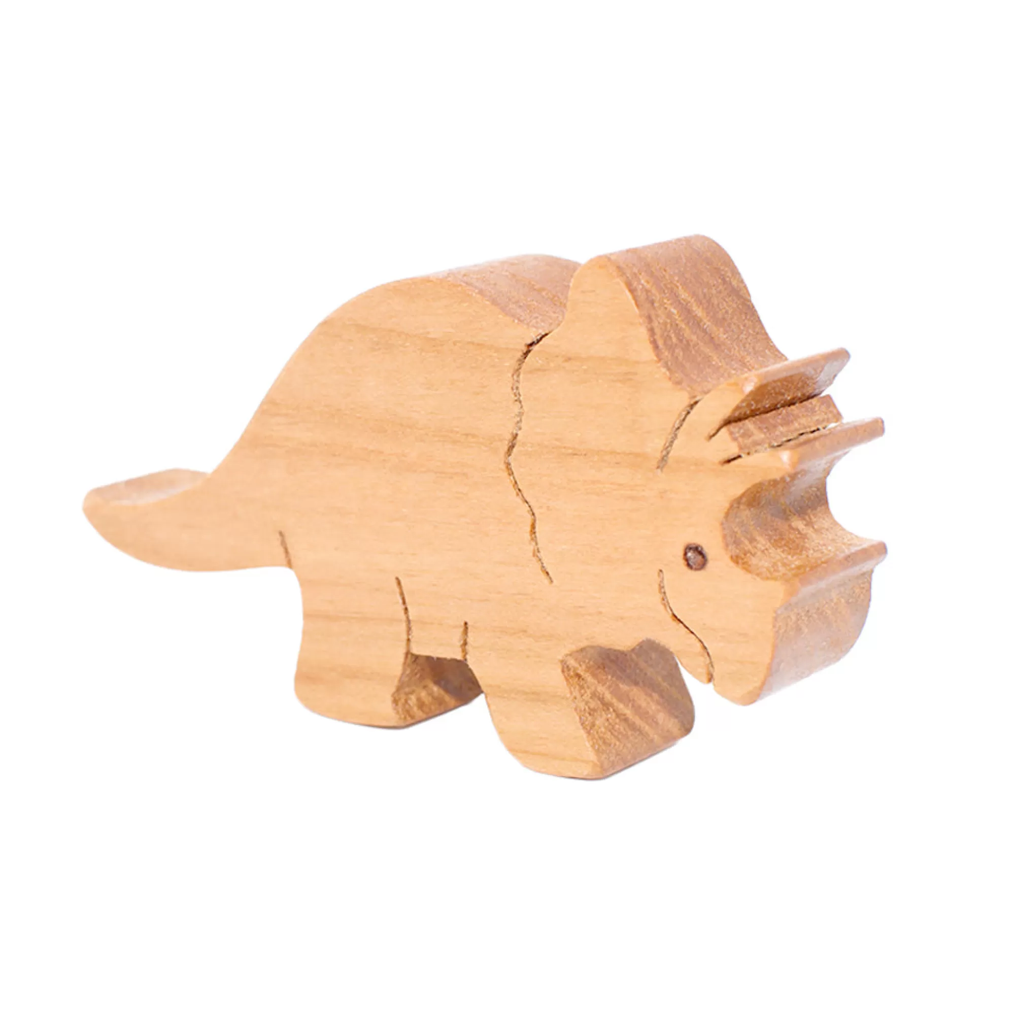 Dio Toys Dinosaurs-Wooden Triceratops Figure