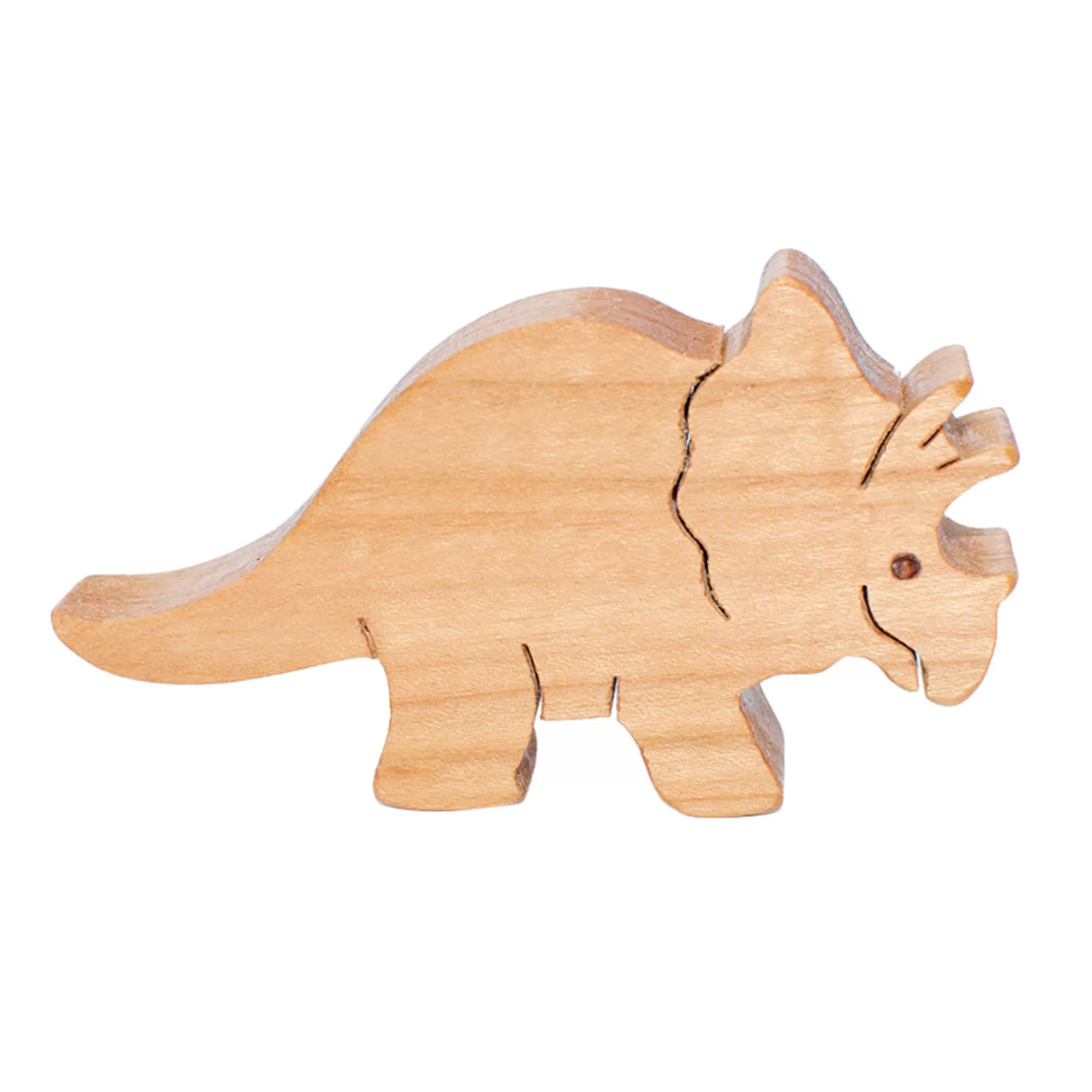 Dio Toys Dinosaurs-Wooden Triceratops Figure