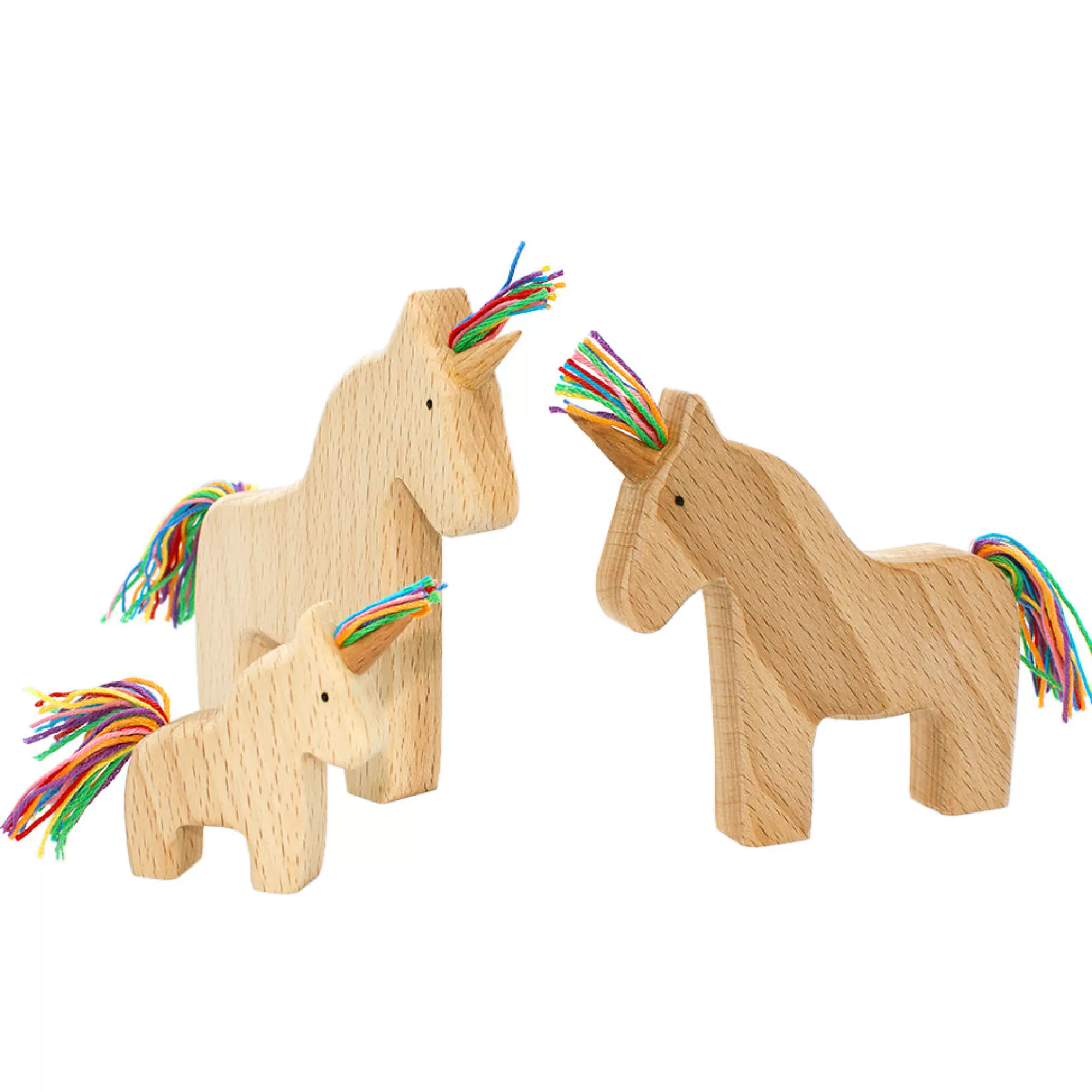 Oshkin Wooden Craft Stories & Tales-Wooden Unicorn Mum - Rainbow