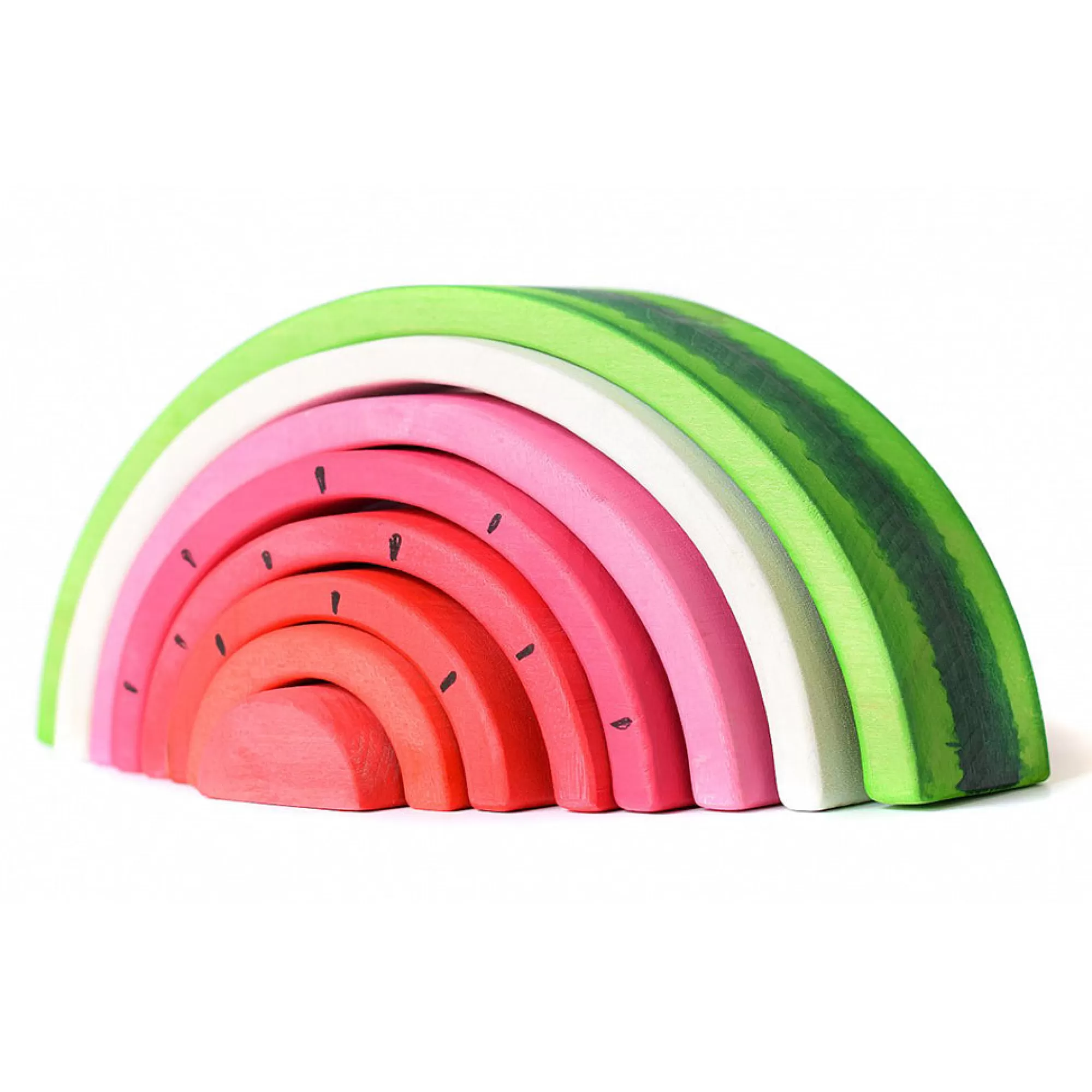 Bumbu Toys Arches & Rainbows-Wooden Watermelon Stacker