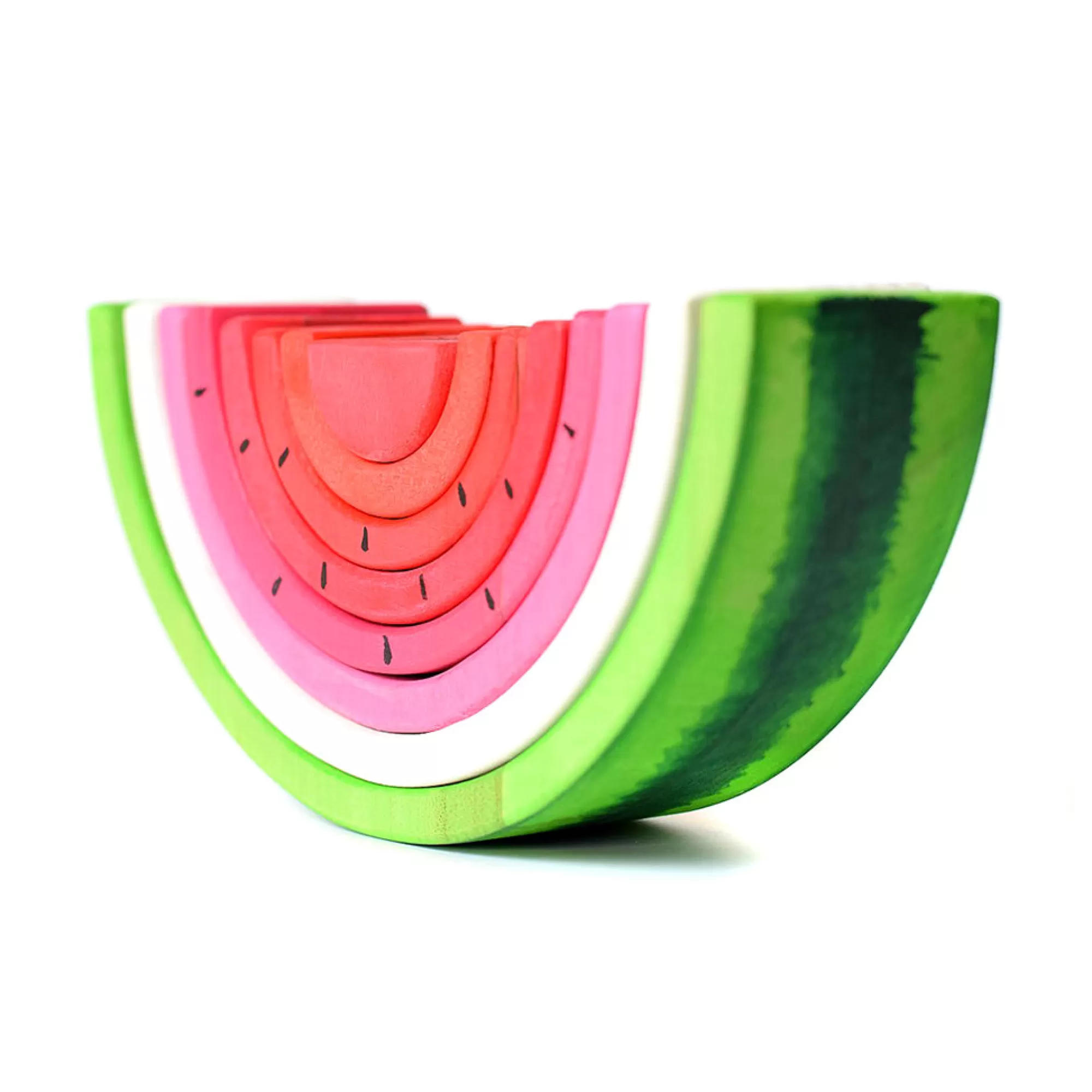 Bumbu Toys Arches & Rainbows-Wooden Watermelon Stacker